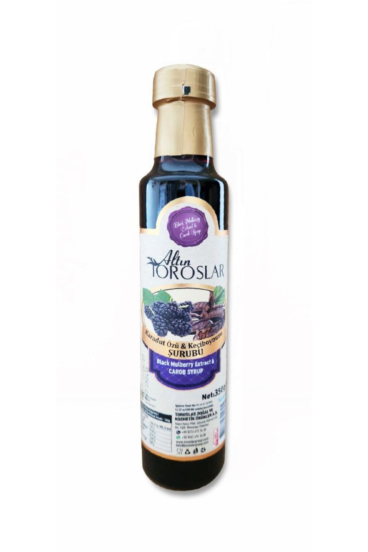 ALTIN TOROSLAR Karadutözü & Keçiboynuzu Şurubu % 100 Doğal. Çocuklar Için Kullanıma Uygun 350 Mg