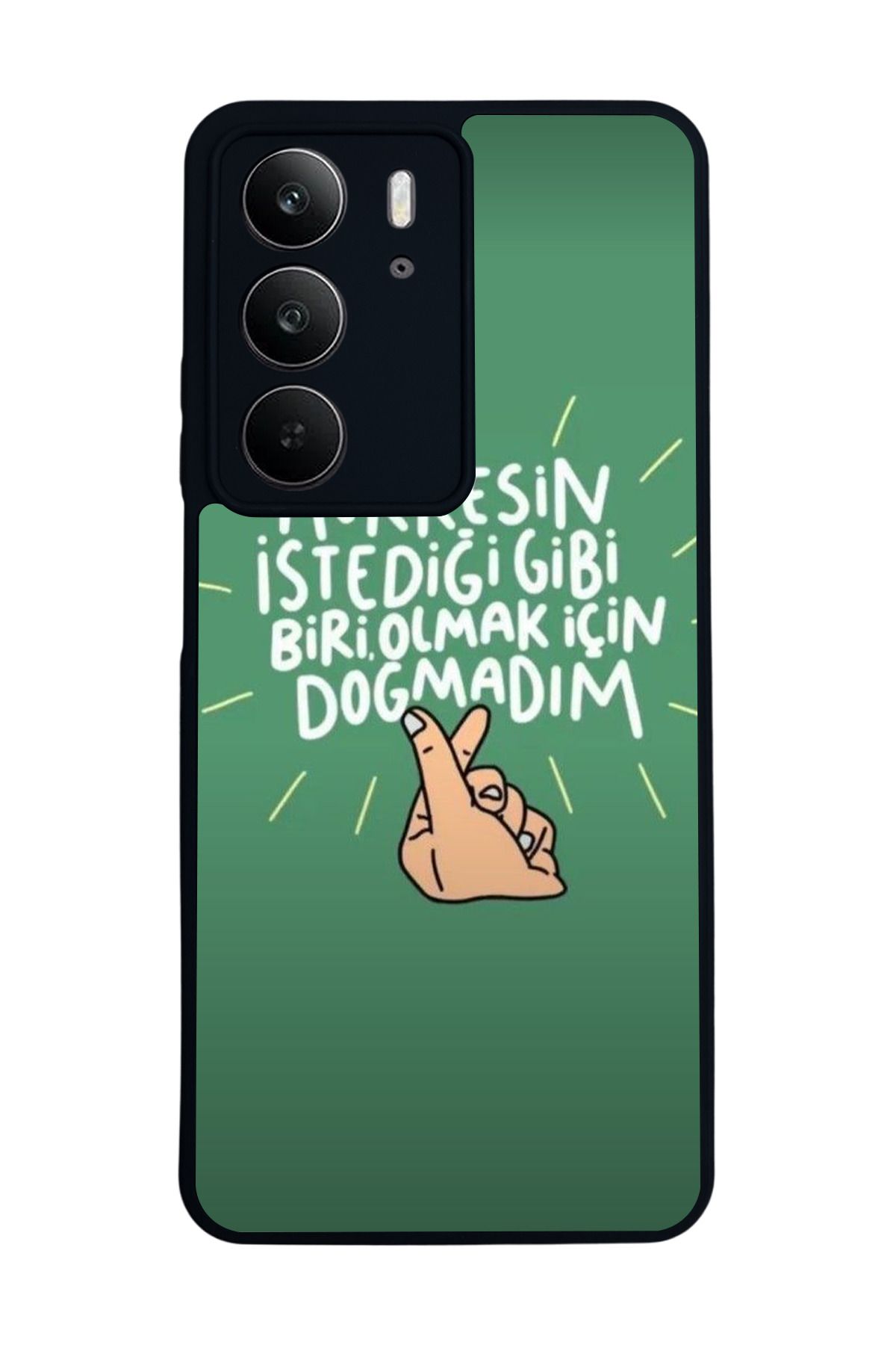 realme C75 Mat Uyumlu Siyah Kılıf – Yumuşak Silikon, Koruyucu, Şok Emici Kapak