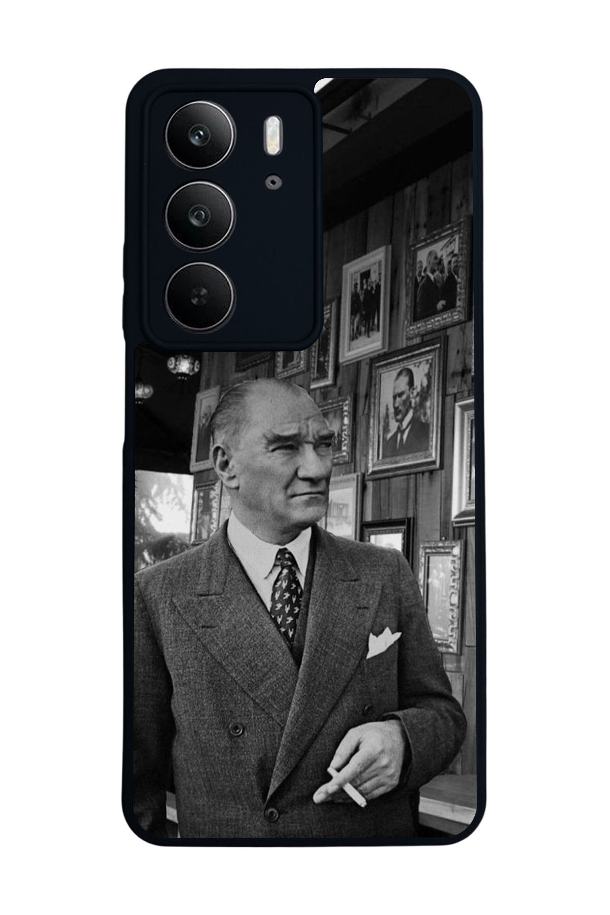 realme C75 Mat Uyumlu Siyah Kılıf – Yumuşak Silikon, Koruyucu, Şok Emici Kapak