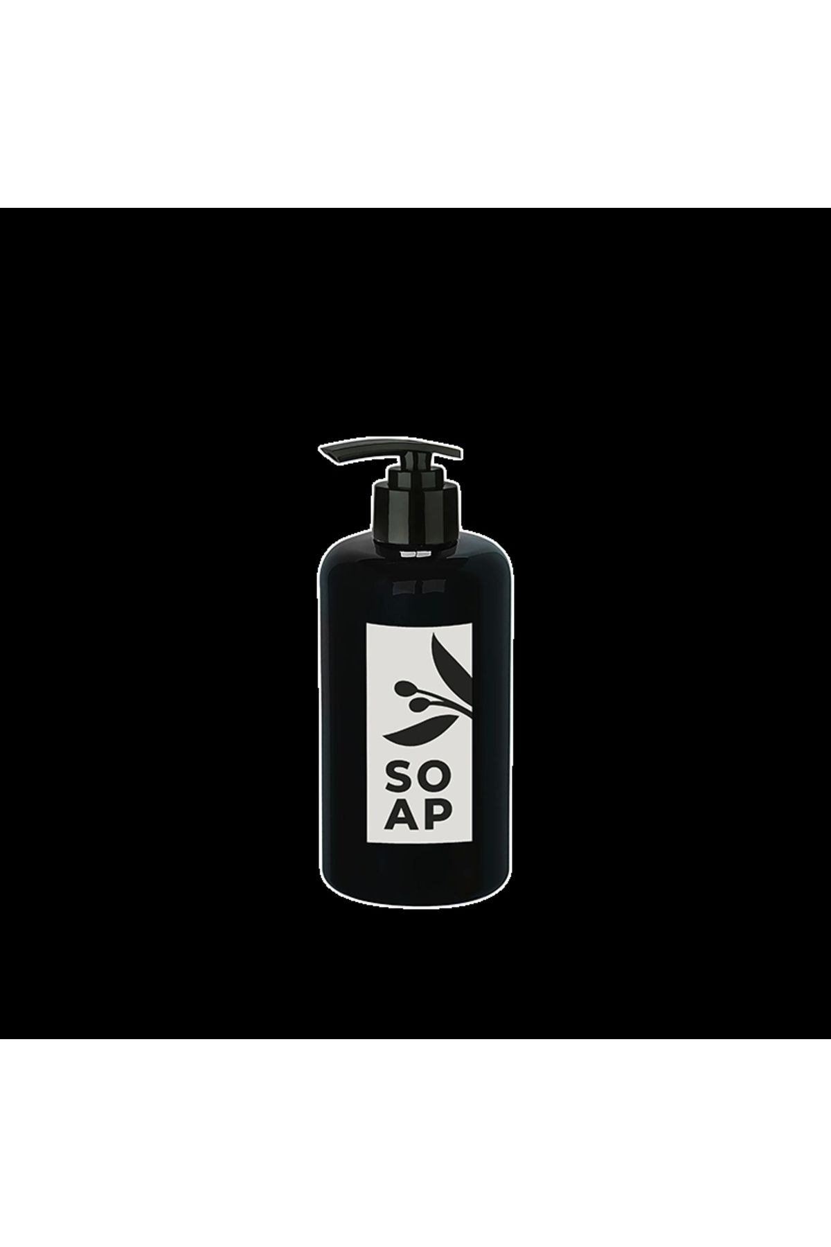OurStyles Sıvı Sabunluk Yuvarlak Plastik Pompalı ML - Siyah - şık tasarım tarz