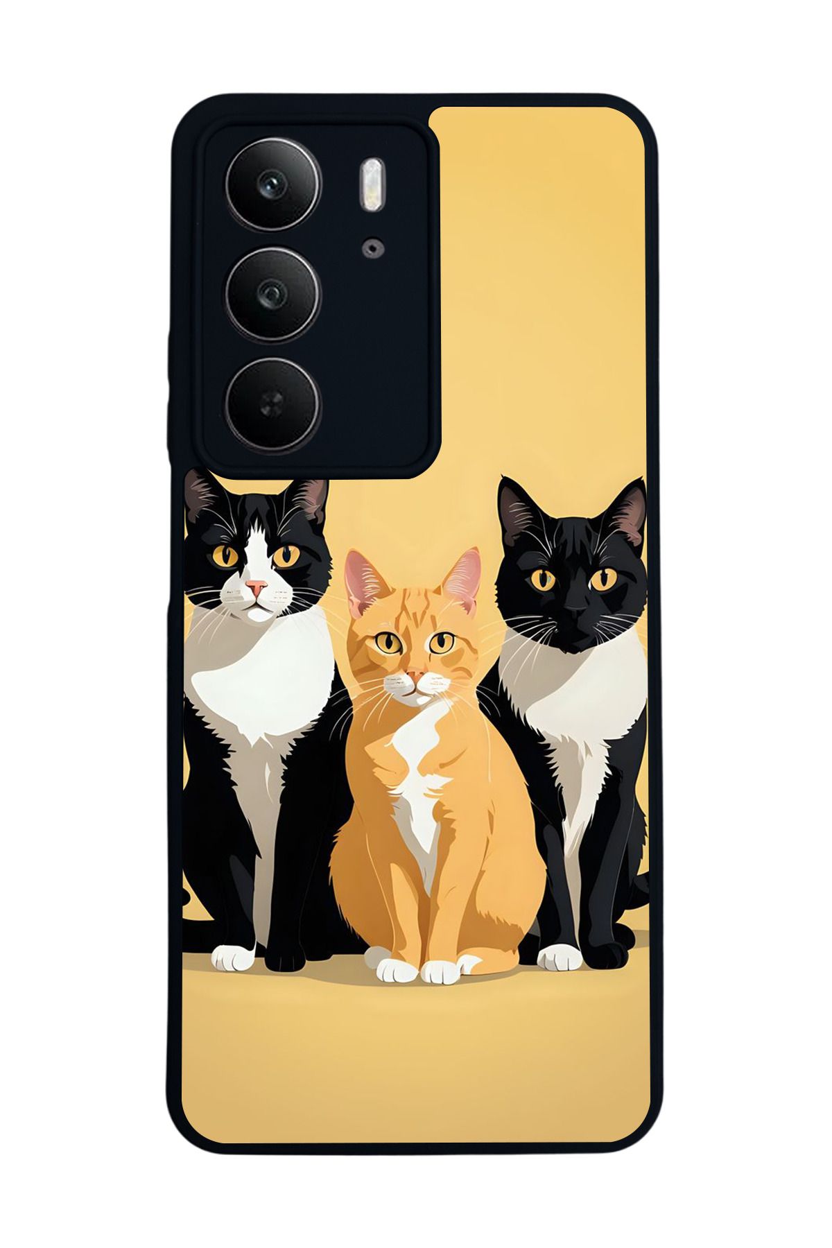 realme C75 Mat Uyumlu Siyah Kılıf – Yumuşak Silikon, Koruyucu, Şok Emici Kapak