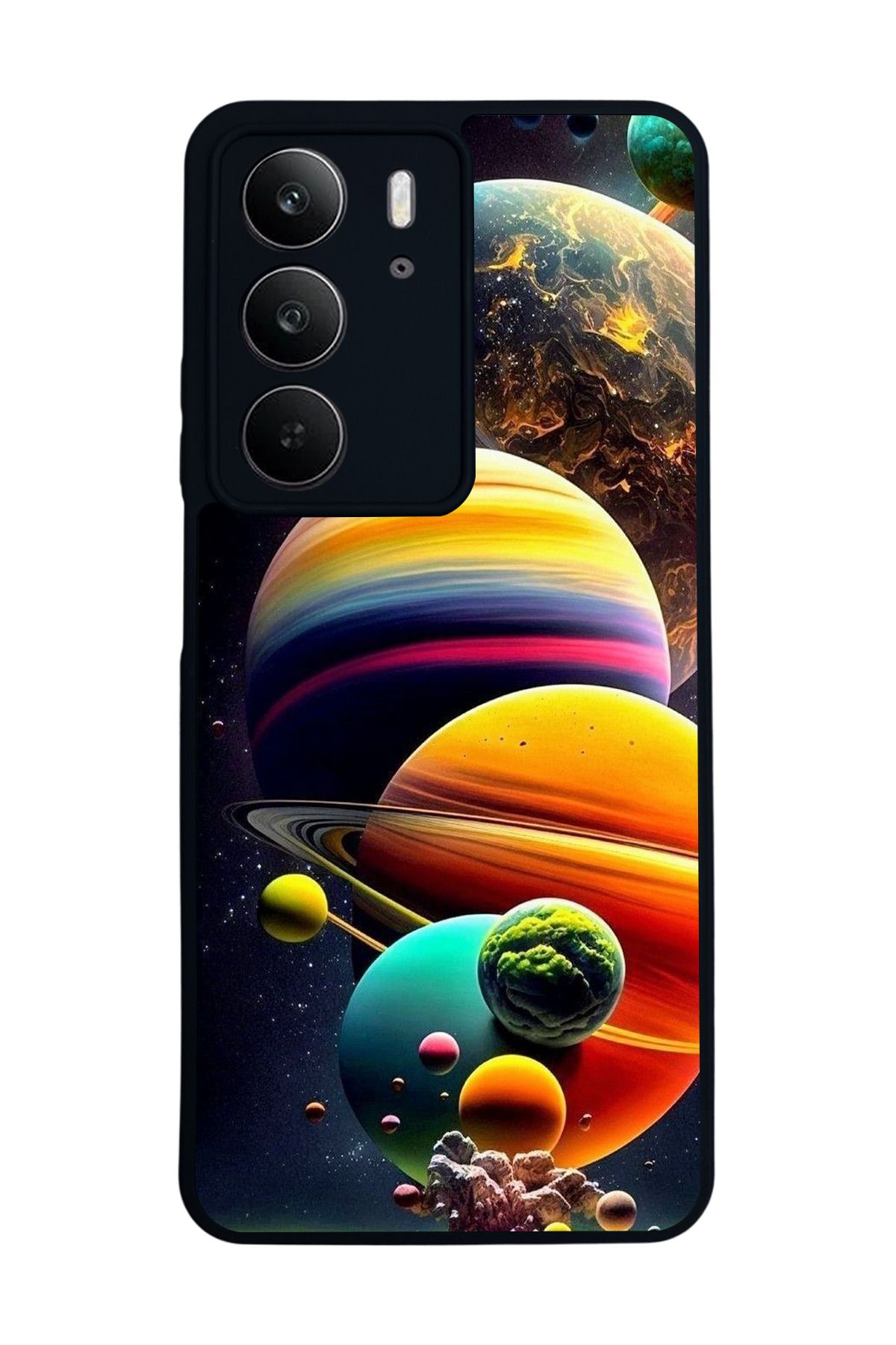 realme C75 Mat Uyumlu Siyah Kılıf – Yumuşak Silikon, Koruyucu, Şok Emici Kapak