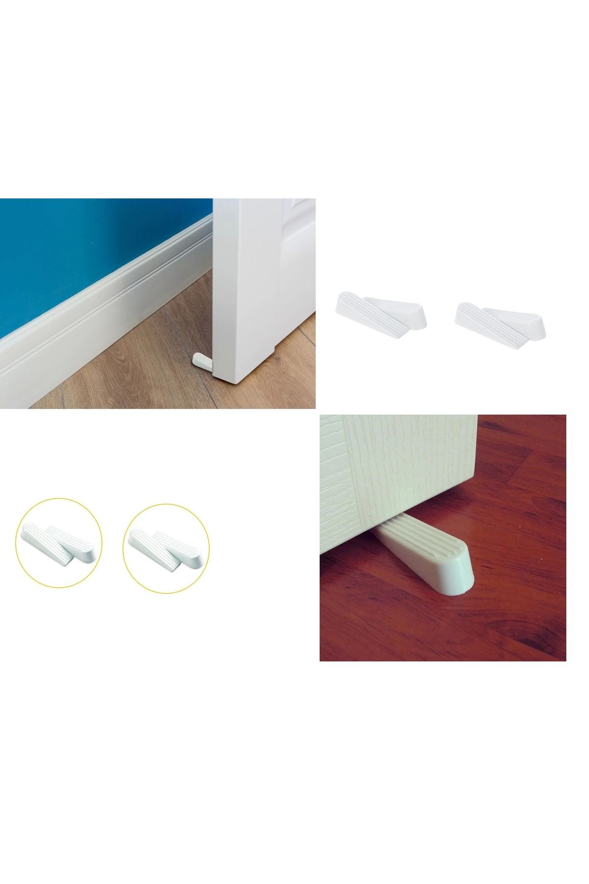 OurStyles Kapı Stoperi - Kapı Altı Stoperi - Beyaz 4 Adet