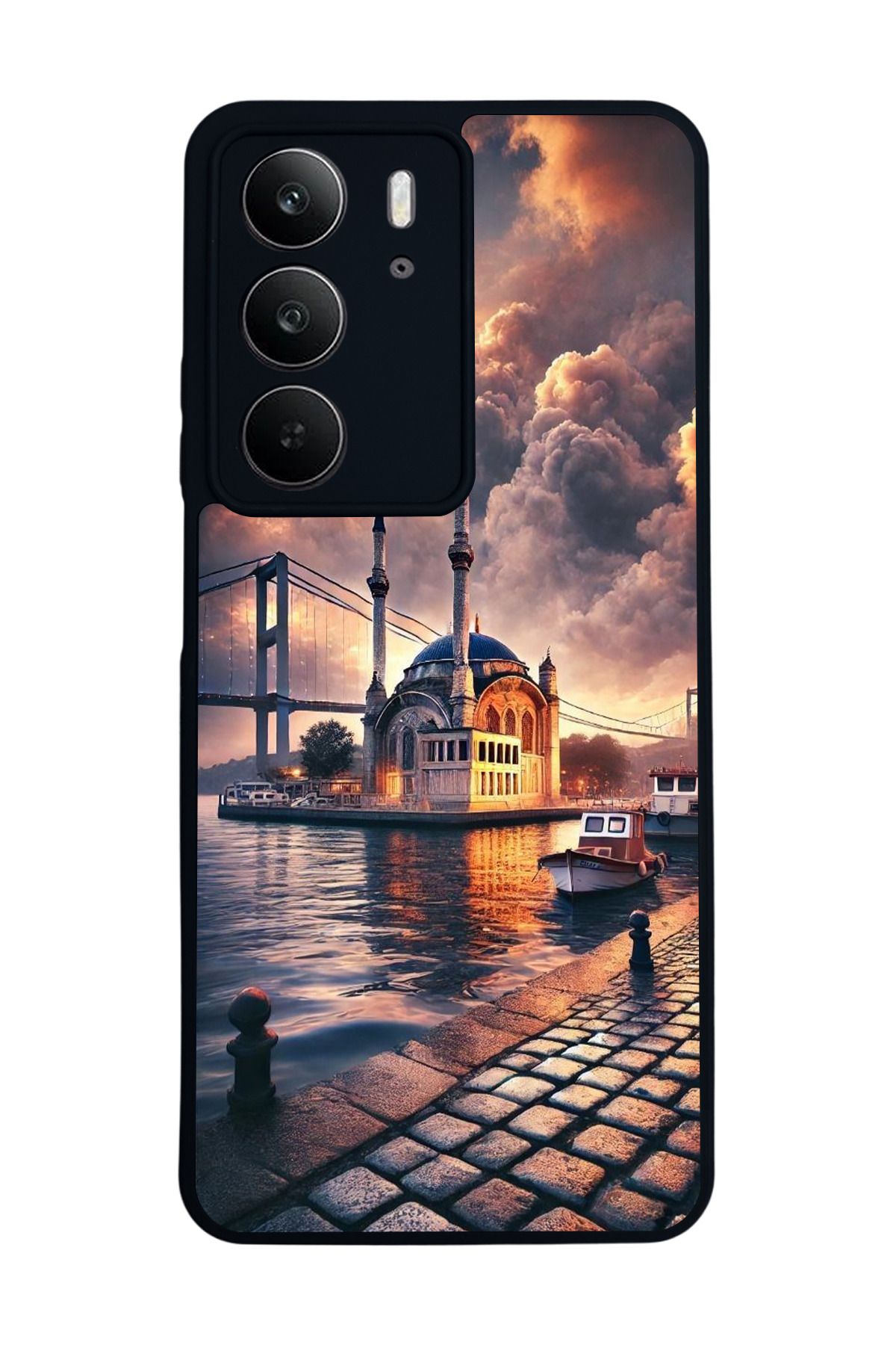 realme C75 Mat Uyumlu Siyah Kılıf – Yumuşak Silikon, Koruyucu, Şok Emici Kapak