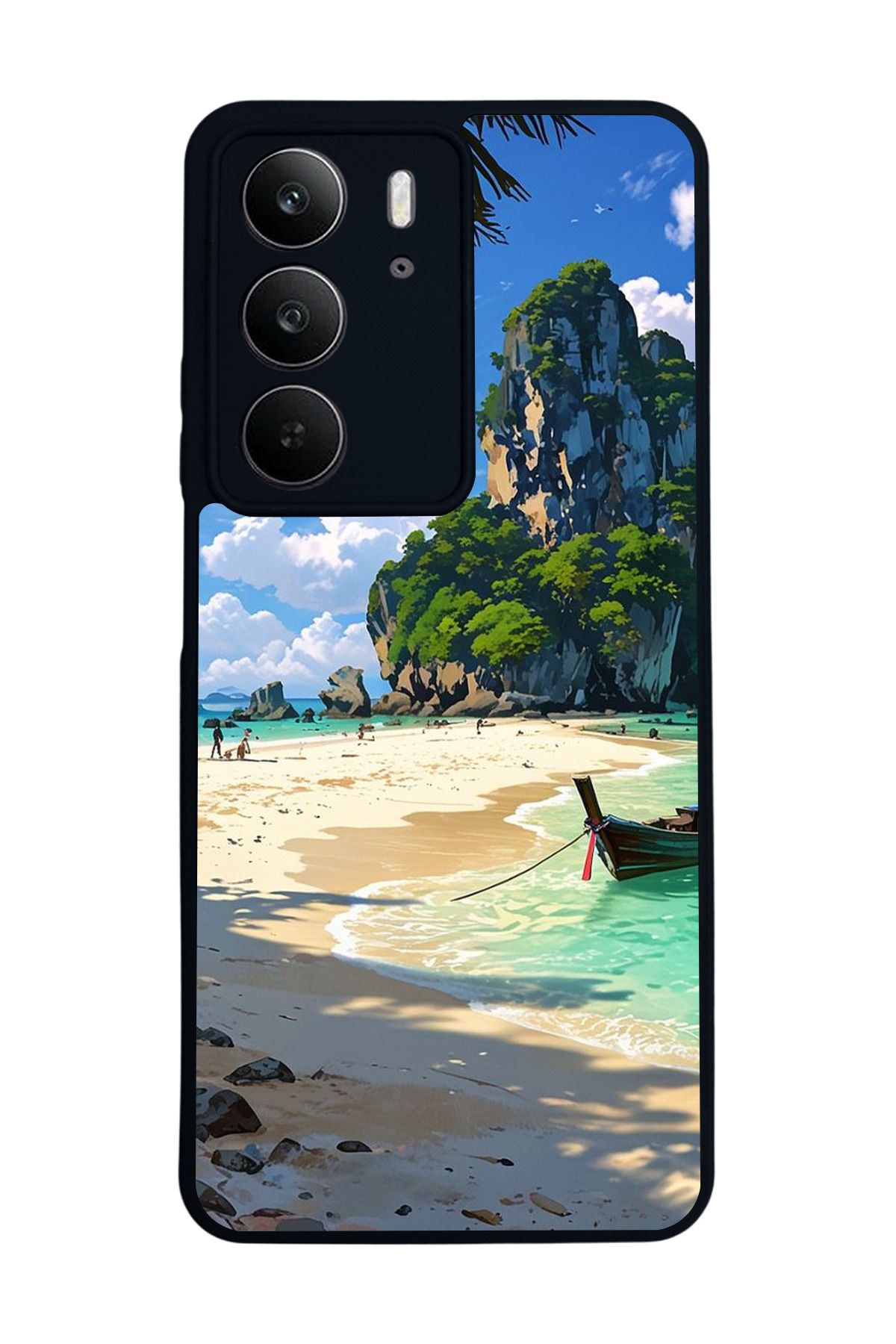 realme C75 Mat Uyumlu Siyah Kılıf – Yumuşak Silikon, Koruyucu, Şok Emici Kapak