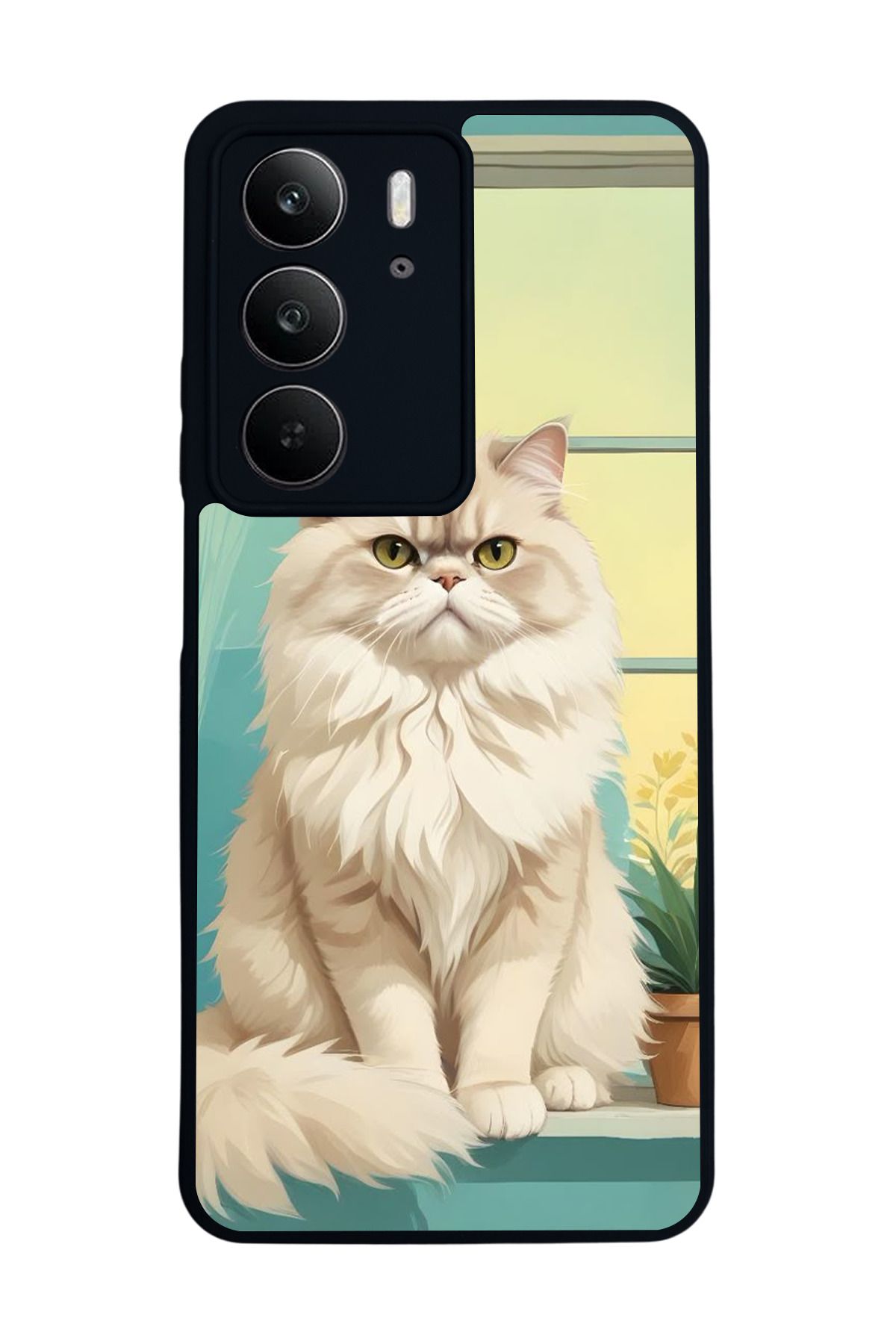 realme C75 Mat Uyumlu Siyah Kılıf – Yumuşak Silikon, Koruyucu, Şok Emici Kapak
