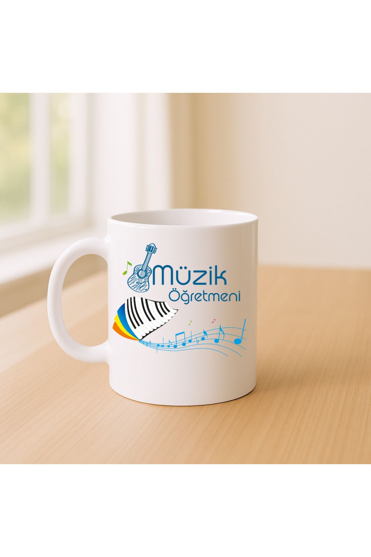 Er-Se Tasarım Müzik Öğretmeni Kupa Bardak 01, Öğretmenler Gününe Özel Kupa Bardak Öğretmene Hediye Kupa