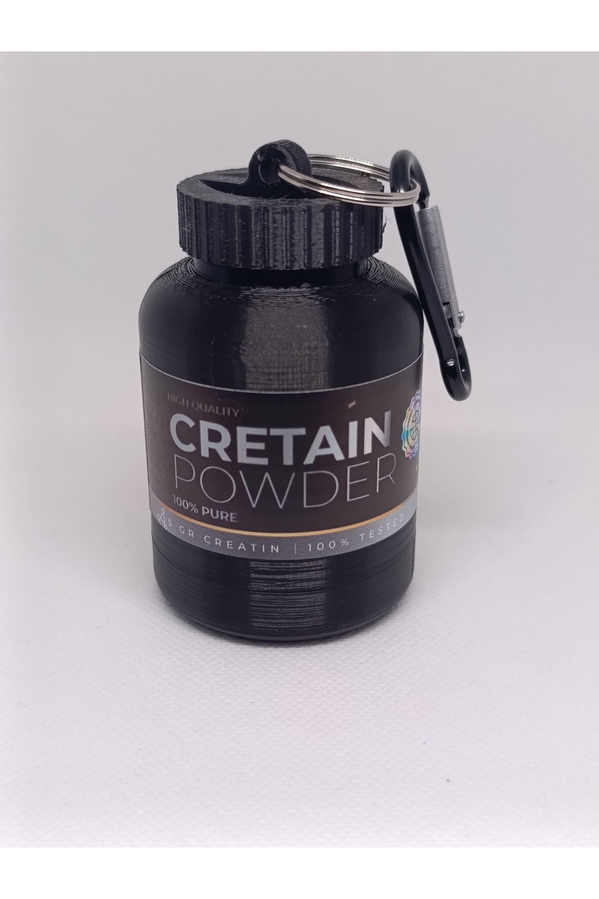 NozzleCraft Creatin Toz Saklama Hunisi – 30g | Karabinalı