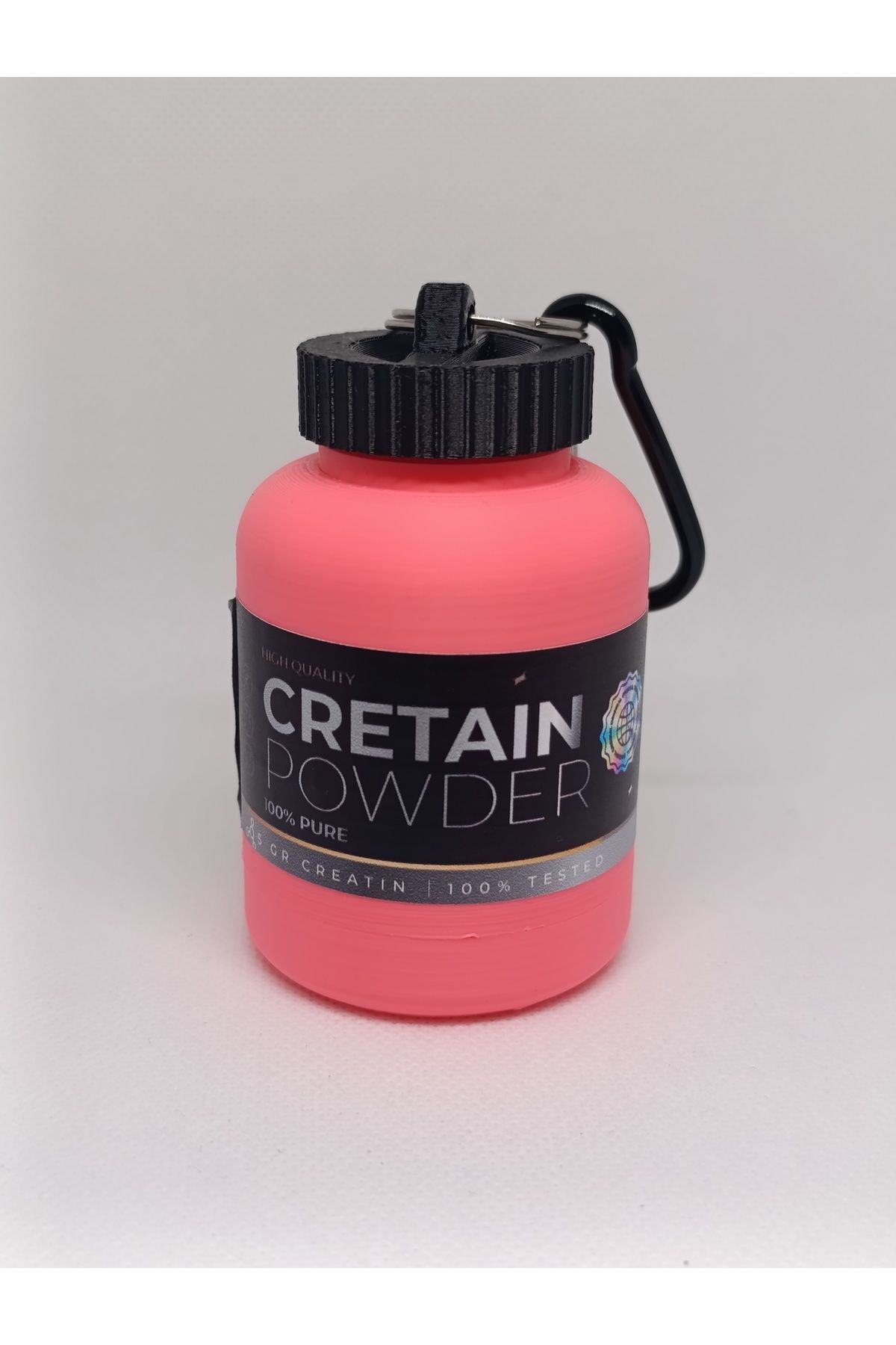 NozzleCraft Creatin Toz Saklama Hunisi – 30g | Karabinalı