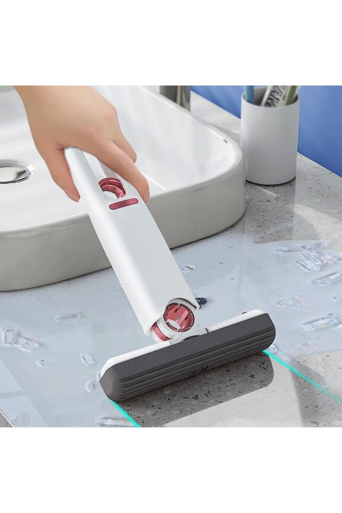 OurStyles Kendinden Sıkmalı Mini Mop Cam Fayans Mini Temizlik Mopu