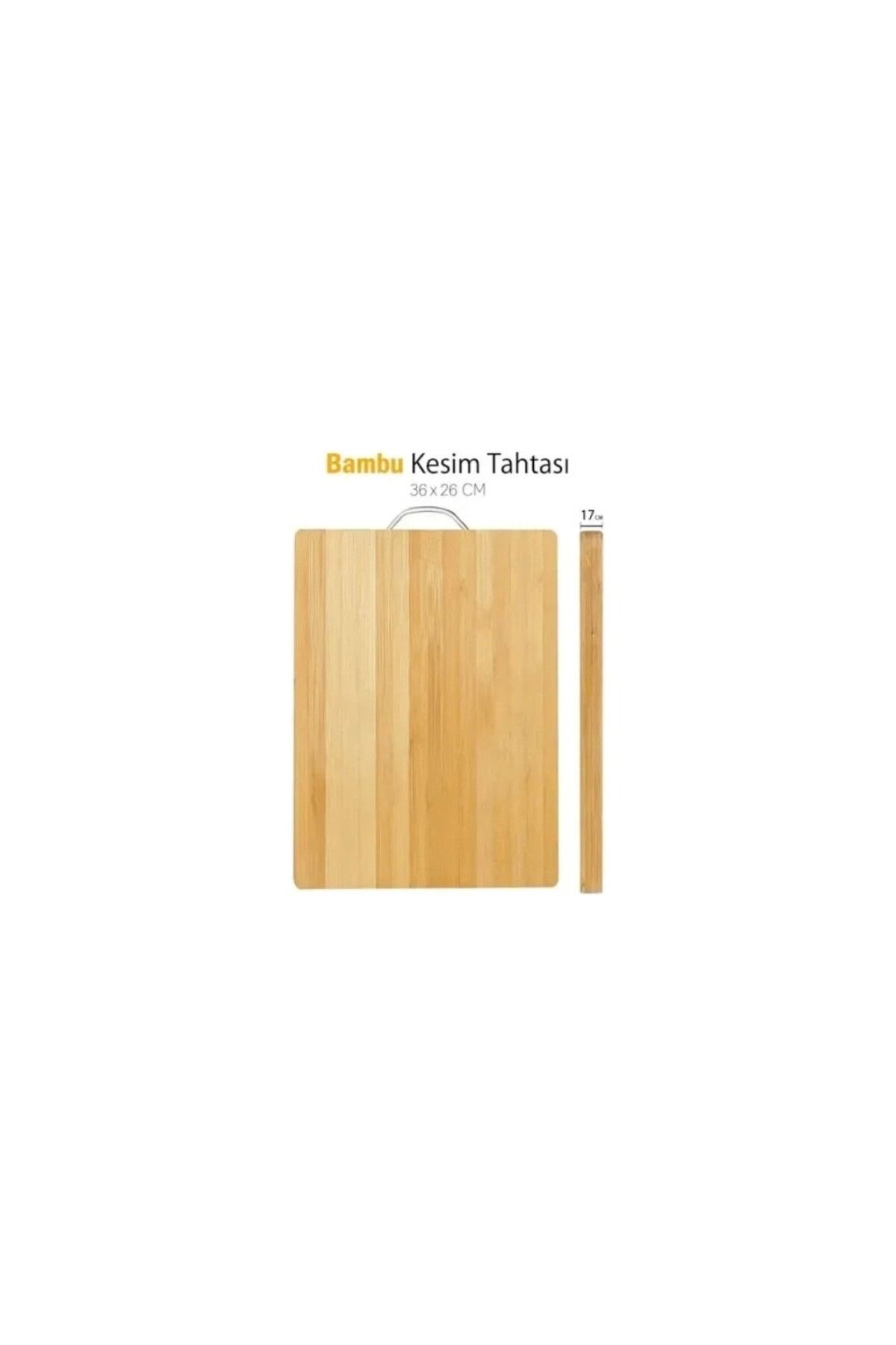 TTT Metal Saplı Bambu Kesim Panosu