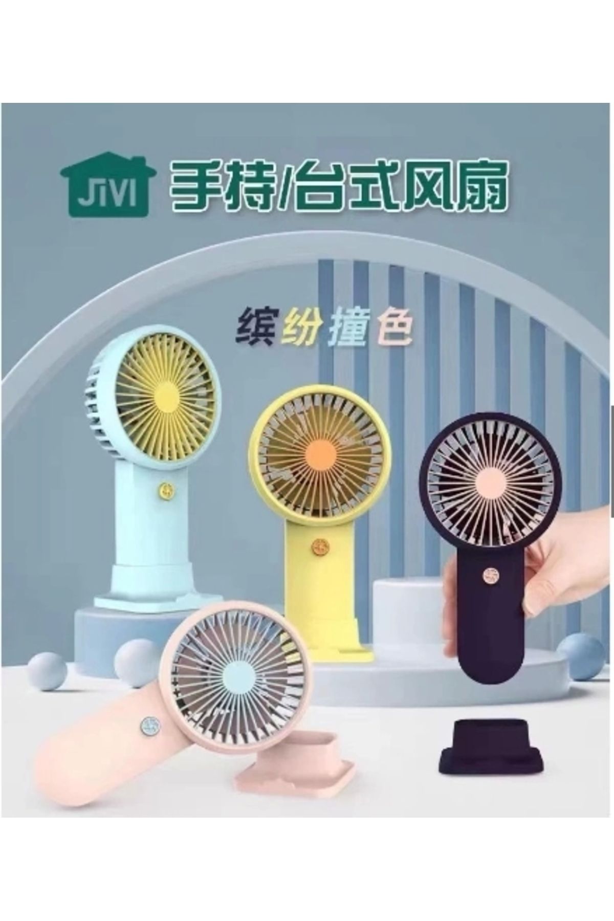 minaydan Şarjlı Masa Ve El Fanı Taşınabilir Şarjlı Edilebilir Mini Fan
