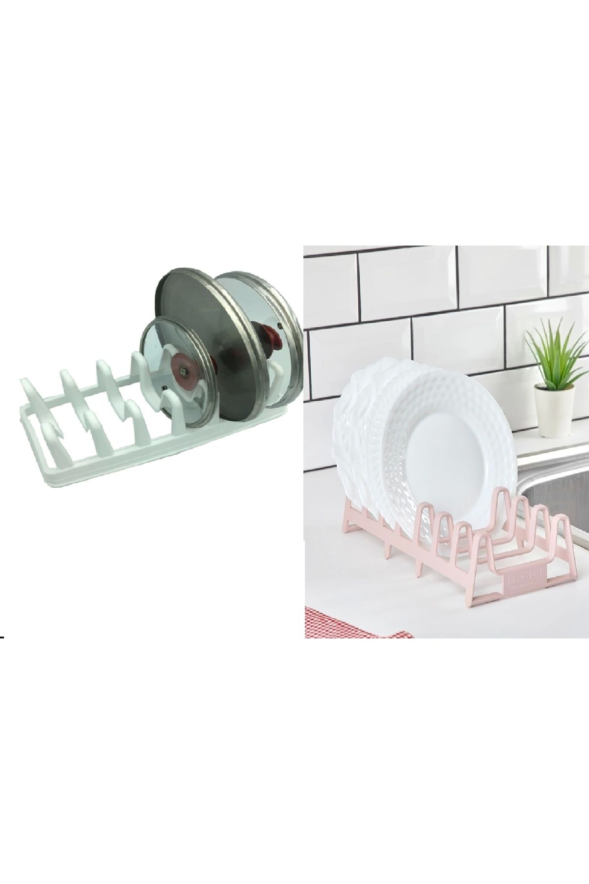 OurStyles 2li Set Tencere Kapağı Organizeri Ve Pratik Tabaklık