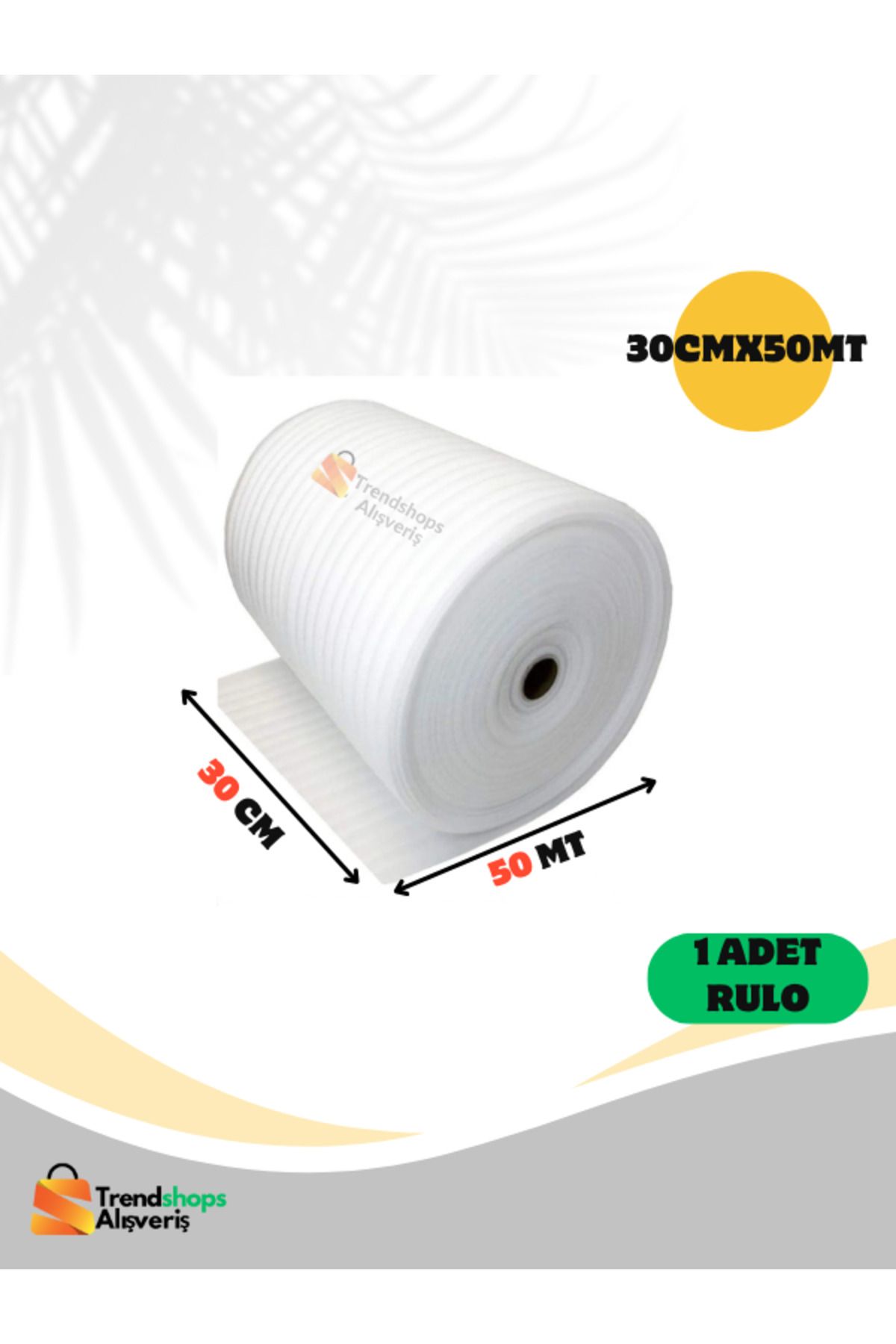 WRAPPACCK TSA 30CMX50MT CAM, TABAK, BARDAK KORUMA, TAŞINMA, PAKETLEME ŞİLTESİ