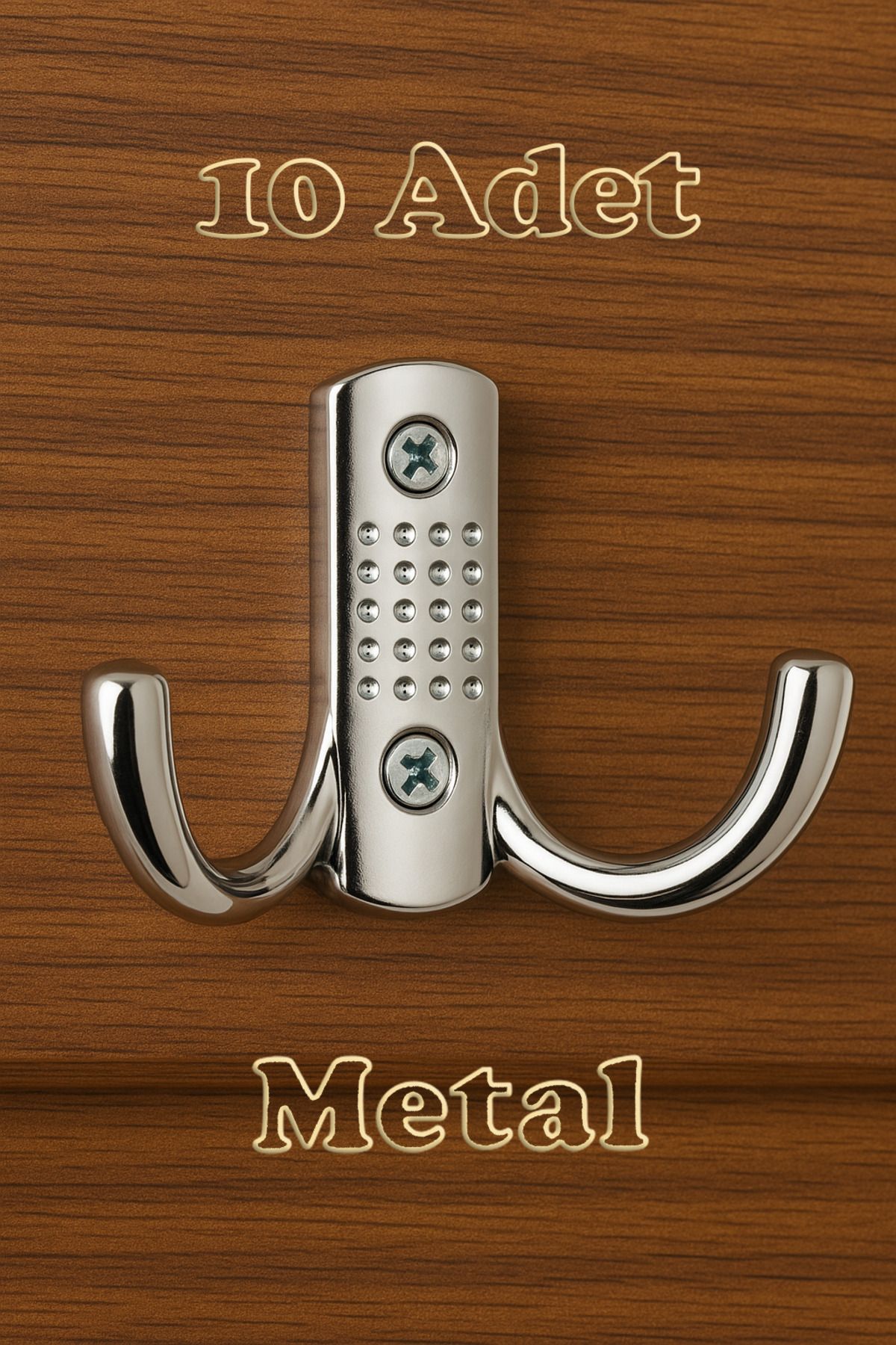onderhomestore Noktalı Portmanto Vestiyer Duvar Dolap Elbise Askısı Krom Metal Kapı Askılığı Askılık (10 Adet)