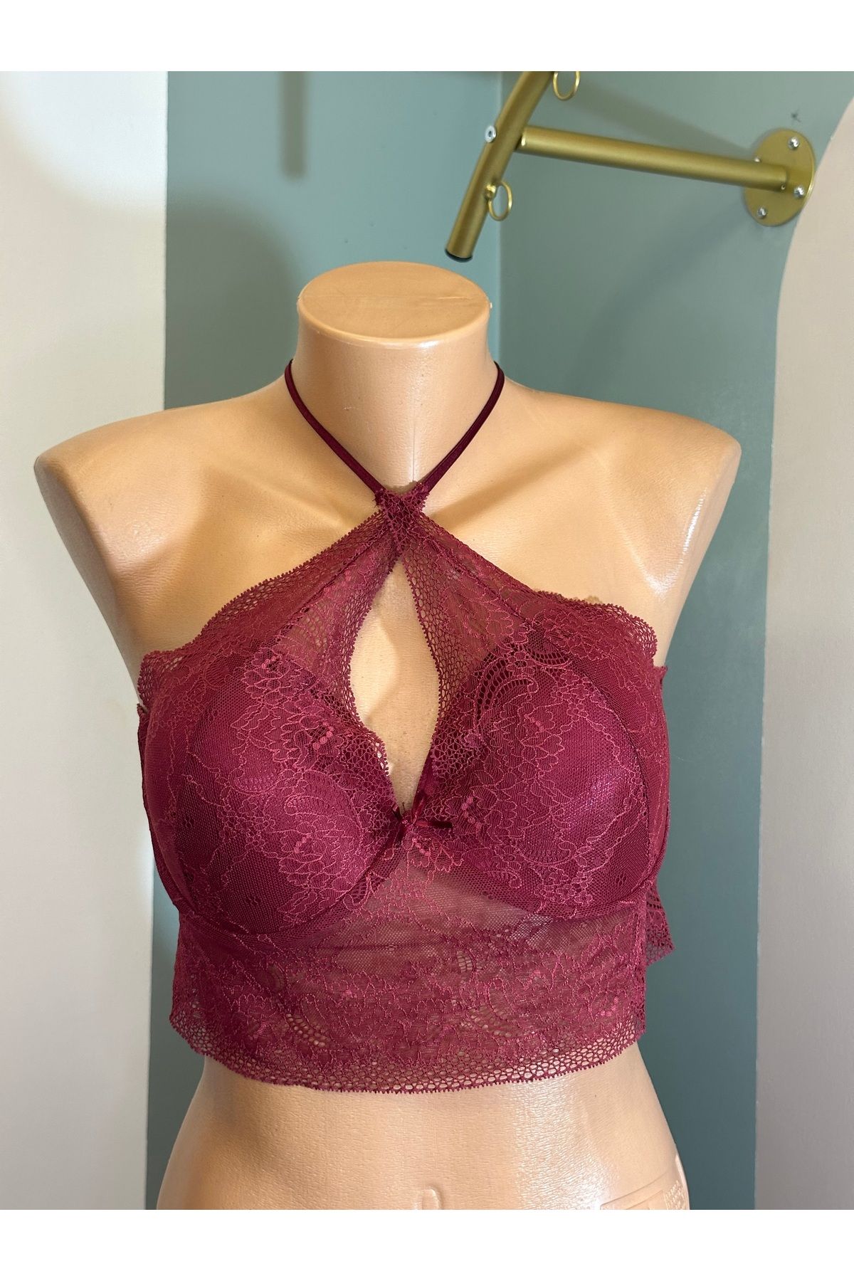 BRIDEIST WEDDING CO Bordo 5’li Gecelik Takımı| Dantel Büstiyer| Saten Şort| Tül Sabahlık| Slip Elbise| Lüks Seri