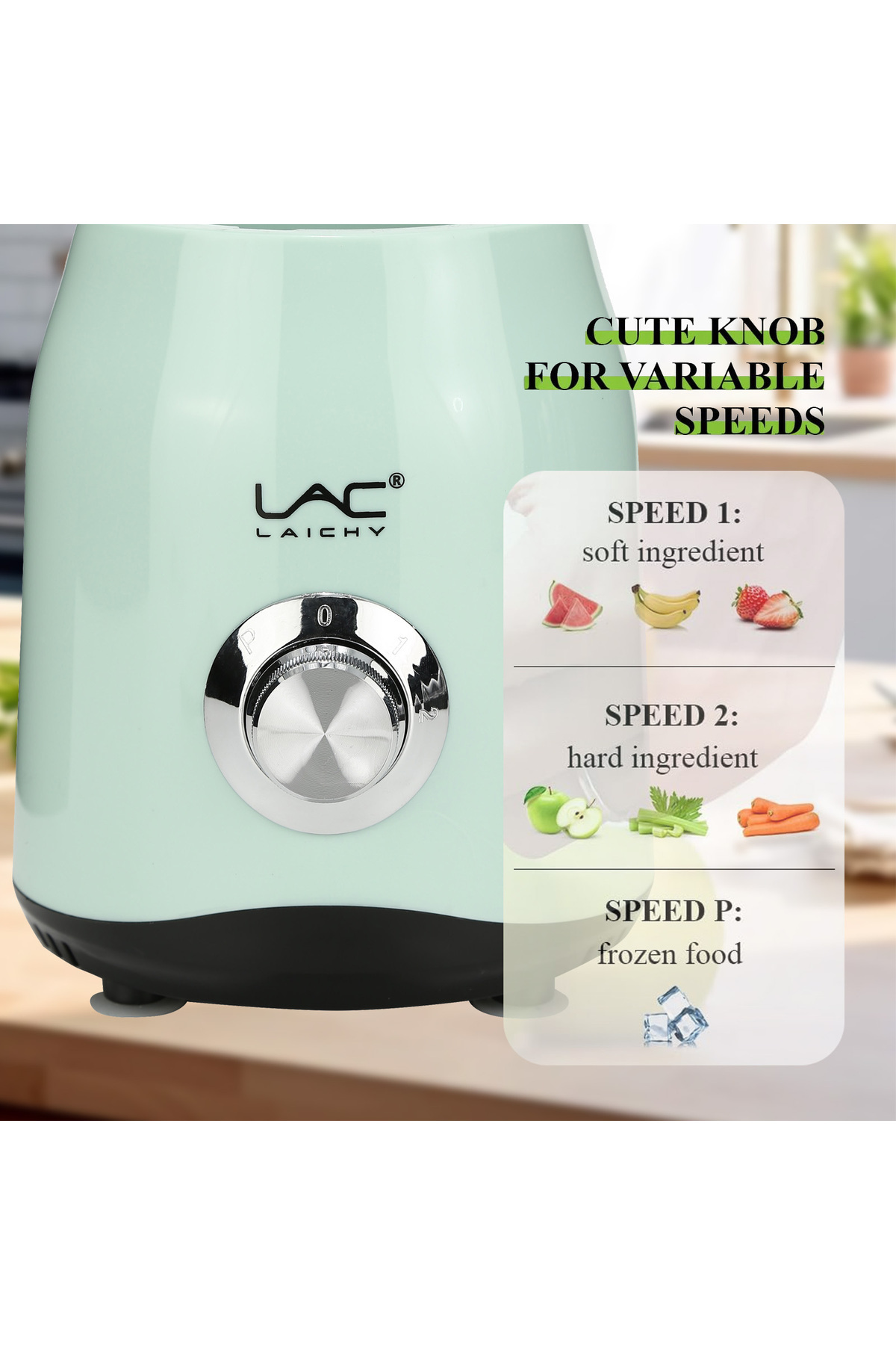 LAC LAICHY-Blender for Smoothies,300W Personal Blender,1.5L Countertop Blender 5