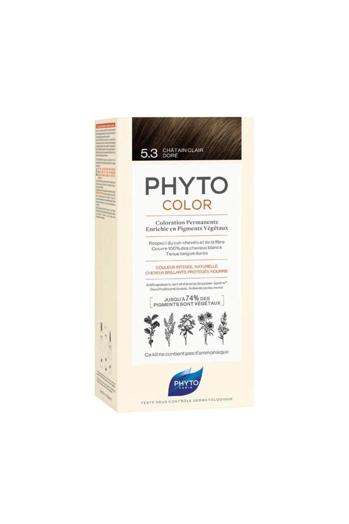 Phyto Saç Bakım Phyto Phytocolor Bitkisel Saç Boyası - 5.3 - Açık Kestane Dore