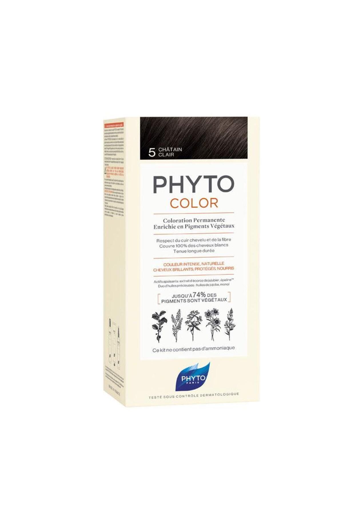 Phyto Saç Bakım Phyto Phytocolor Bitkisel Saç Boyası - 5 - Açık Kestane