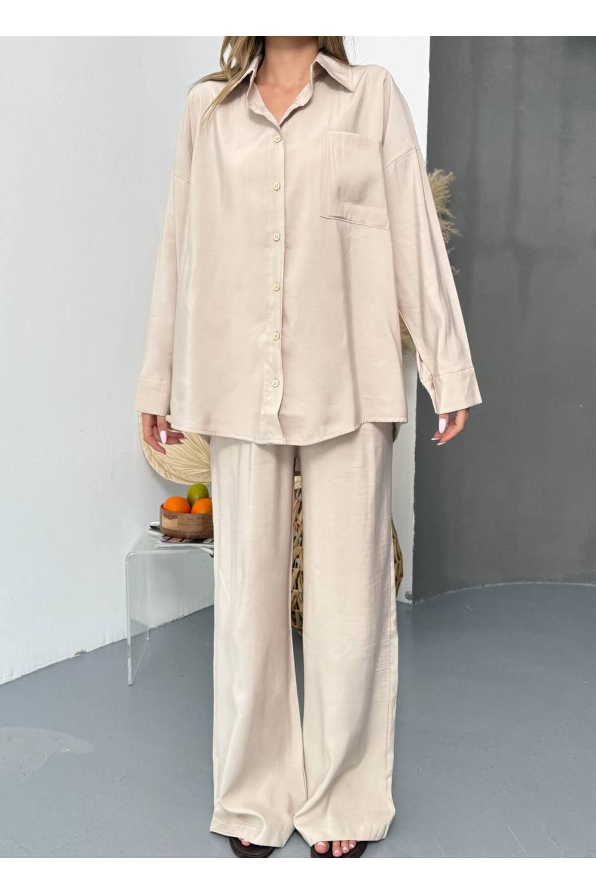 Castivo Fashion Düğmeli Salaş Takım