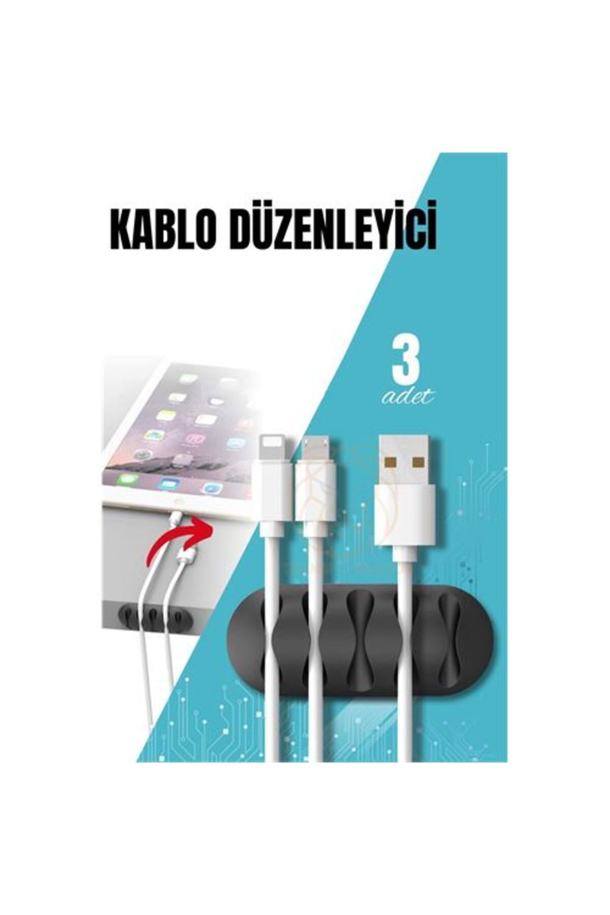 Skygo Yapışkanlı Kablo Düzenleyici Klips 3 ADET