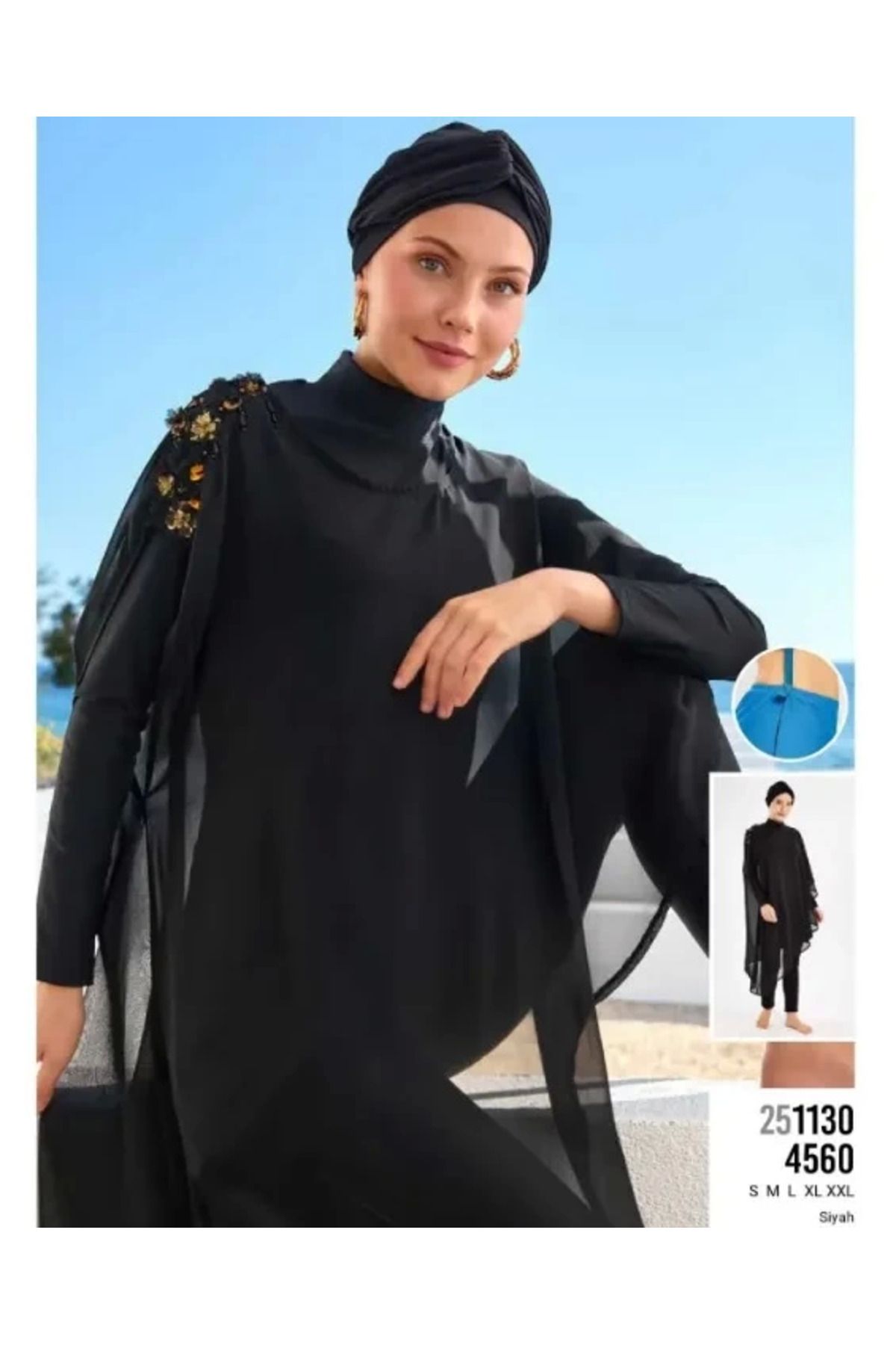 FTT SHOPPING MARKET Azze Adasea 4560 Jazmın Uzun Kollu Tesettür Mayo