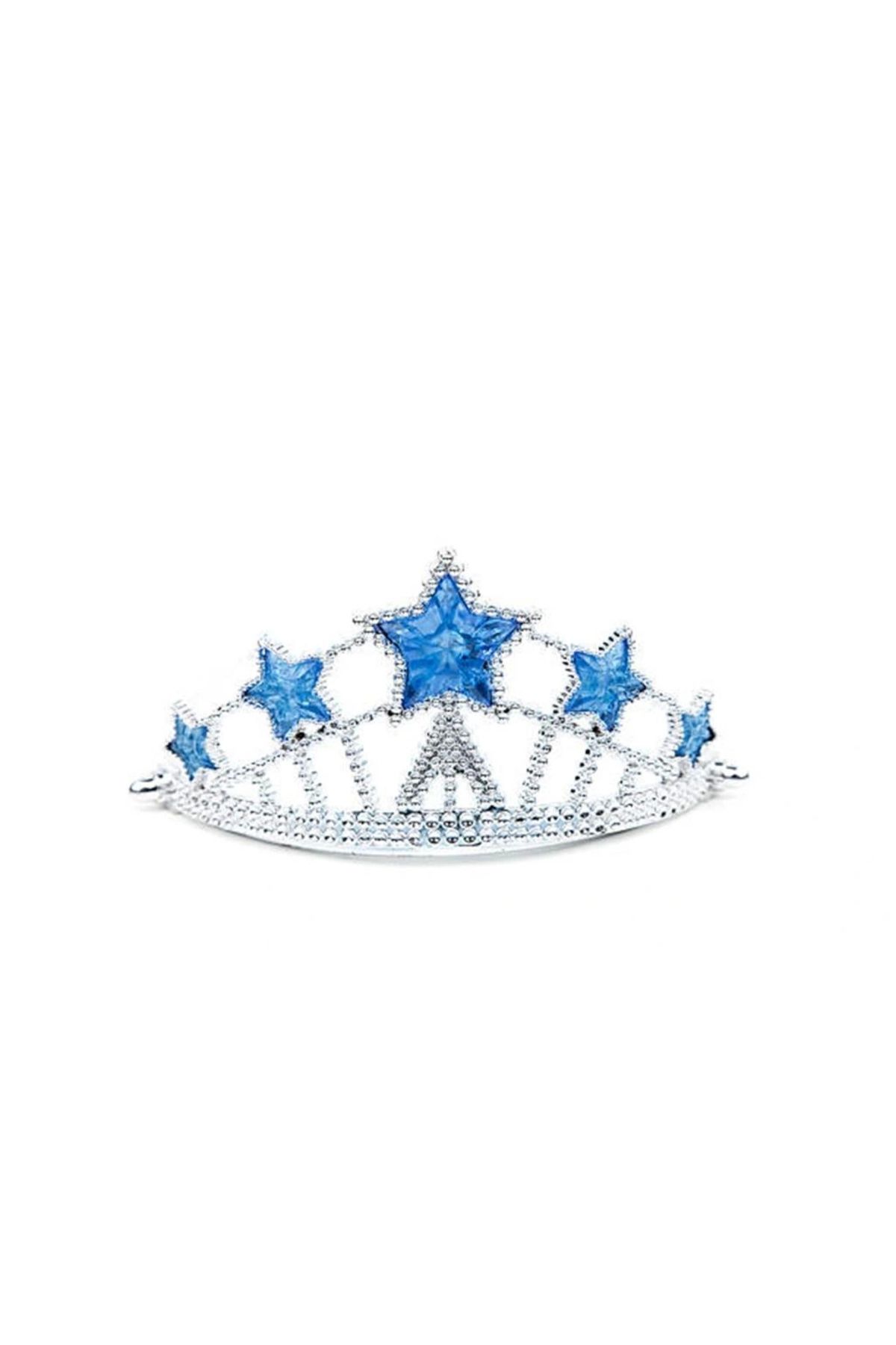 OurStyles Yıldız Şekilli Elsa Prenses Kraliçe Tacı Mavi Renk Çocuk Boy 5x17 cm - trend ürün
