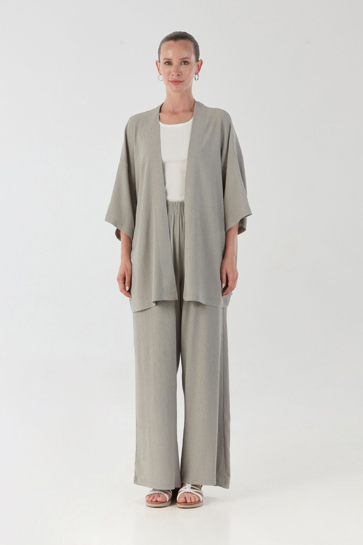 Fulla Moda-Bürümcük Fabric Shawl Collar Set of 3 6