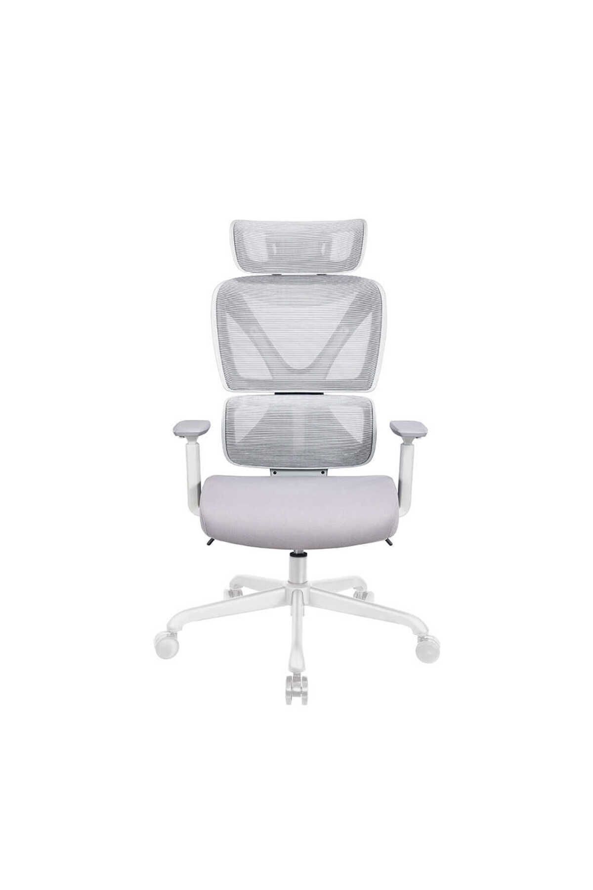 Adore Mobilya Unique-SX Yönetici ve Çalışma Koltuğu - Gri/Krem 74x119.5-129x65.5 cm