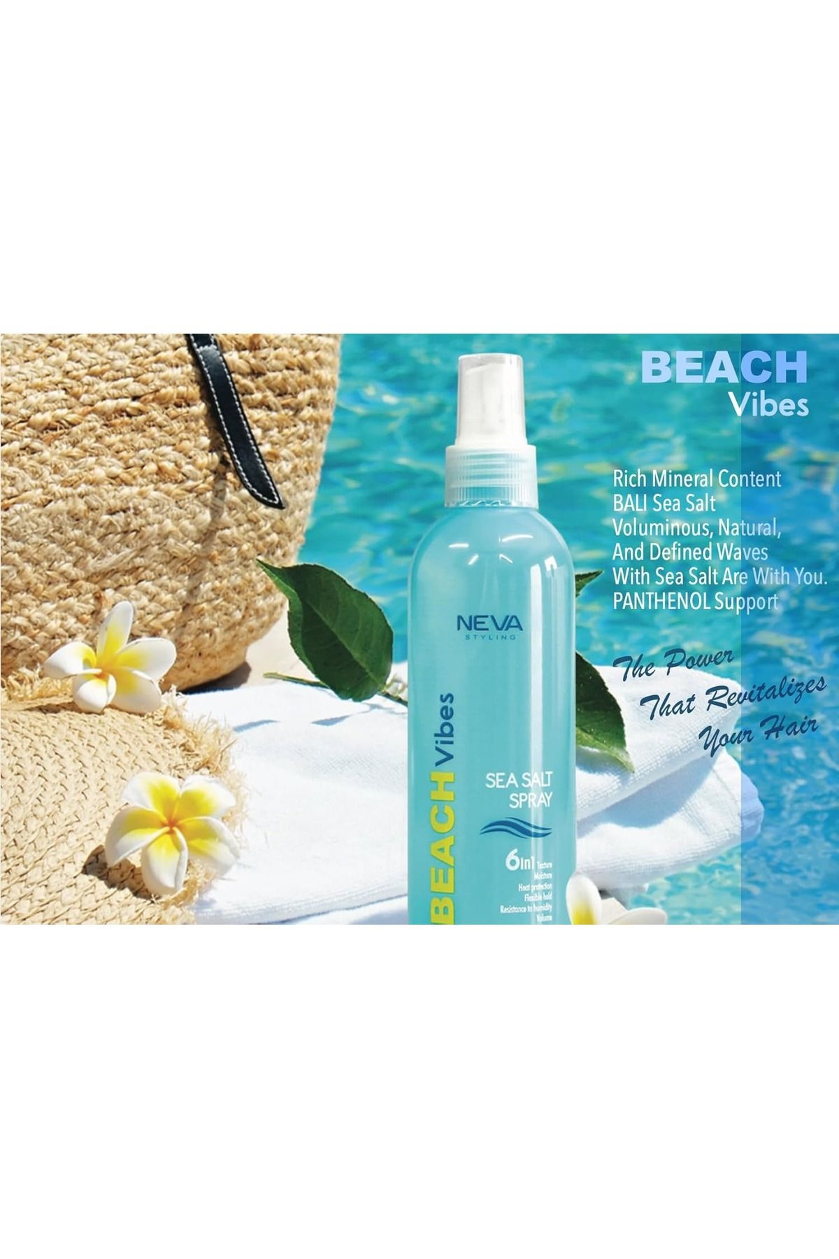 Neva-Neva Styling Beach Vibes Sea Salt Spray, 6 in 1 Texture, 200 ml 4