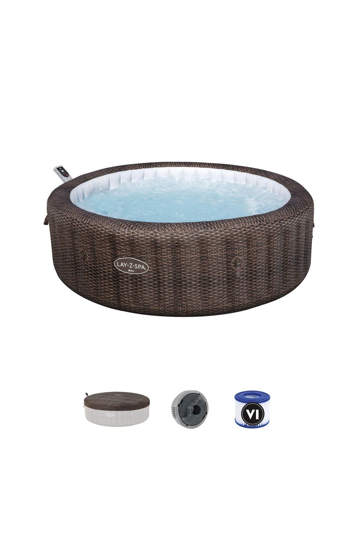 BESTWAY Lay-Z-Spa® Bali Smart AirJet™ 6001P Enerji Tasarruflu Şişme Spa Havuzu, Mobil Uygulama Kontrollü, 5-