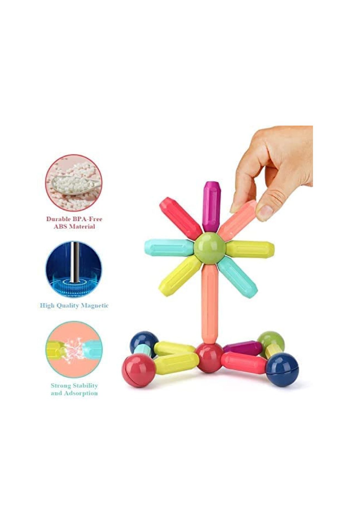 rexa-Magnetic Stick and Balls Set -3D Puzzle- Building Blocks 2