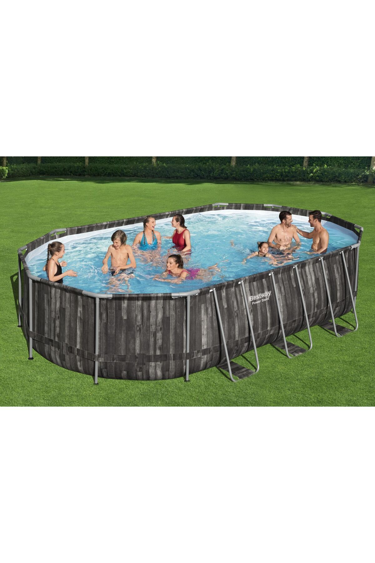 BESTWAY ® 5611r Power Steel™ Prefabrik Yer Üstü Havuz Seti 6,10m X 3,66 M X 1,22 M