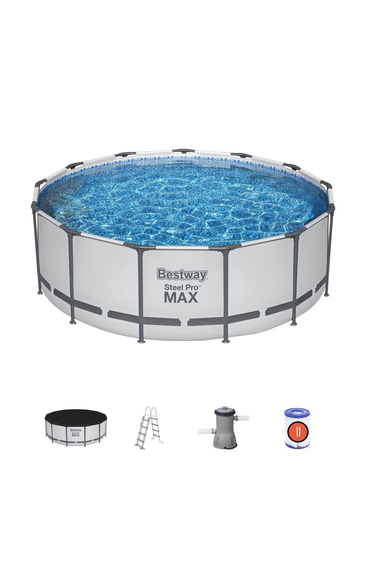 BESTWAY ® 5618w Steel Pro Max™ Prefabrik Yer Üstü Çember Havuz Seti 3,96 M X 1,22 M