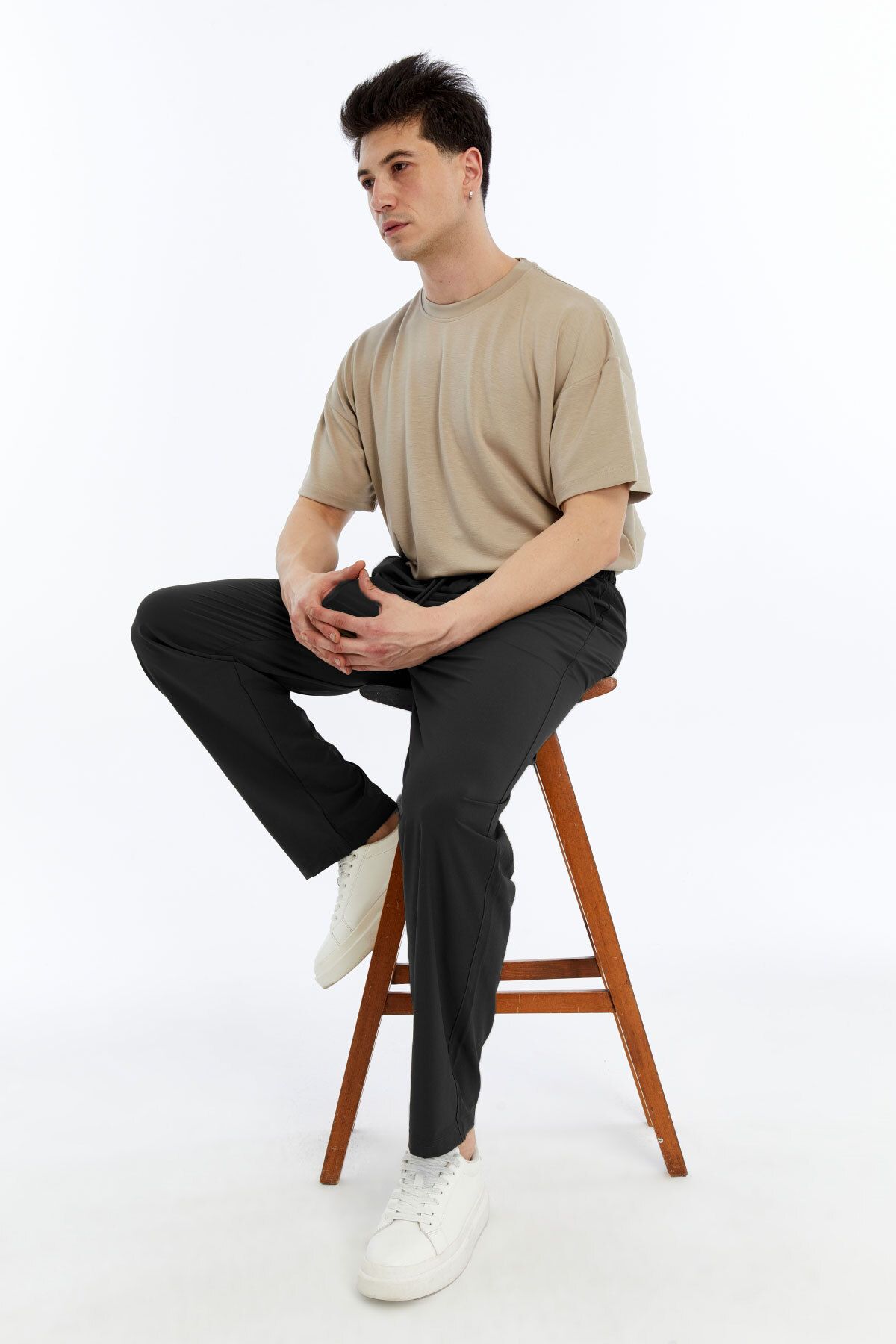 KRAVEN Erkek Baggy Oversize Paraşüt Kumaş Bol Eşofman Altı, Rahat Pantolon(YAZLIK)