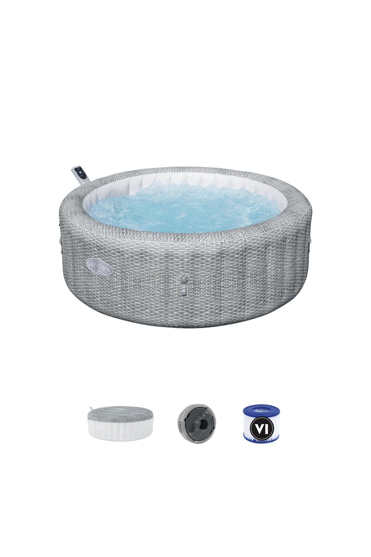 BESTWAY Lay-Z-Spa® Bali Smart AirJet™ 6001N Enerji Tasarruflu Şişme Spa Havuzu, Mobil Uygulama Kontrollü, 4-