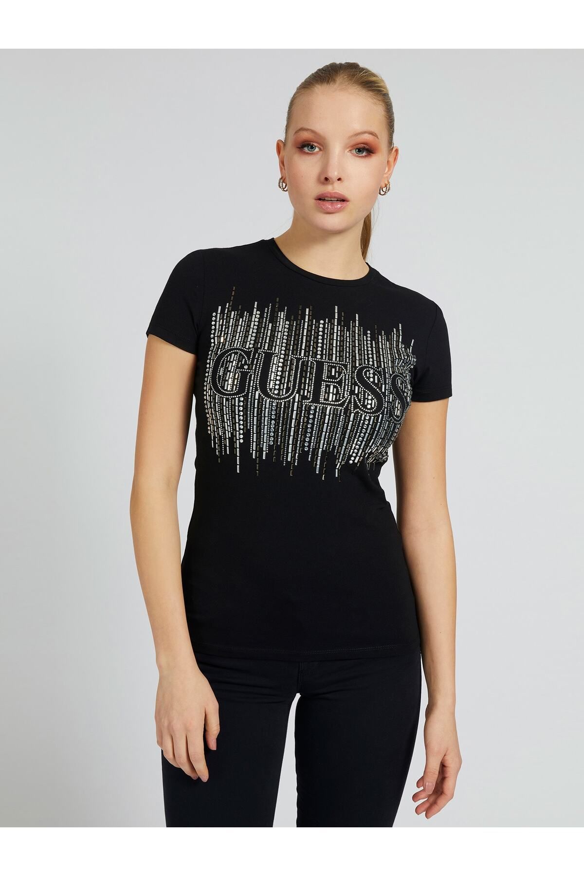 Guess Dropping Kadın Slim Fit T-Shirt