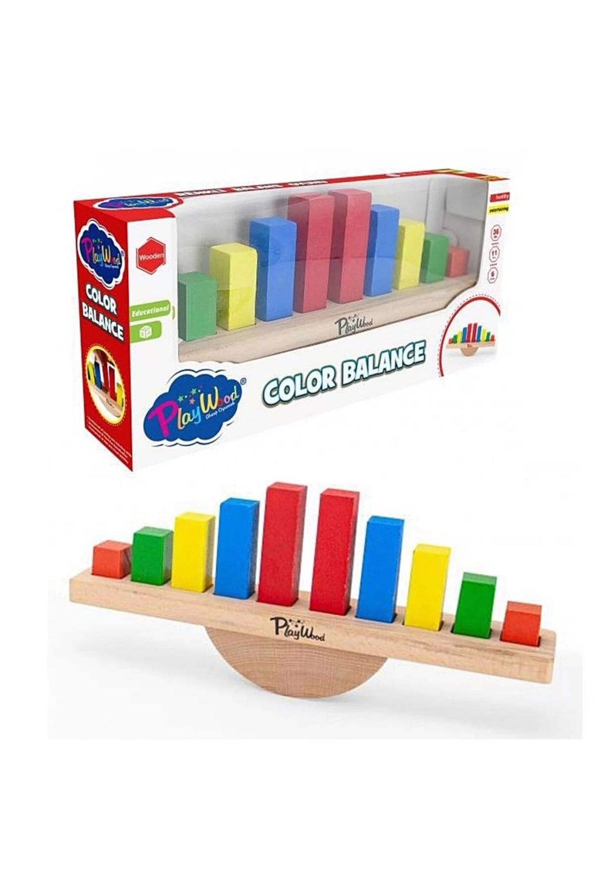 OurStyles Playwood Ahşap Renkli Balans Oyunu