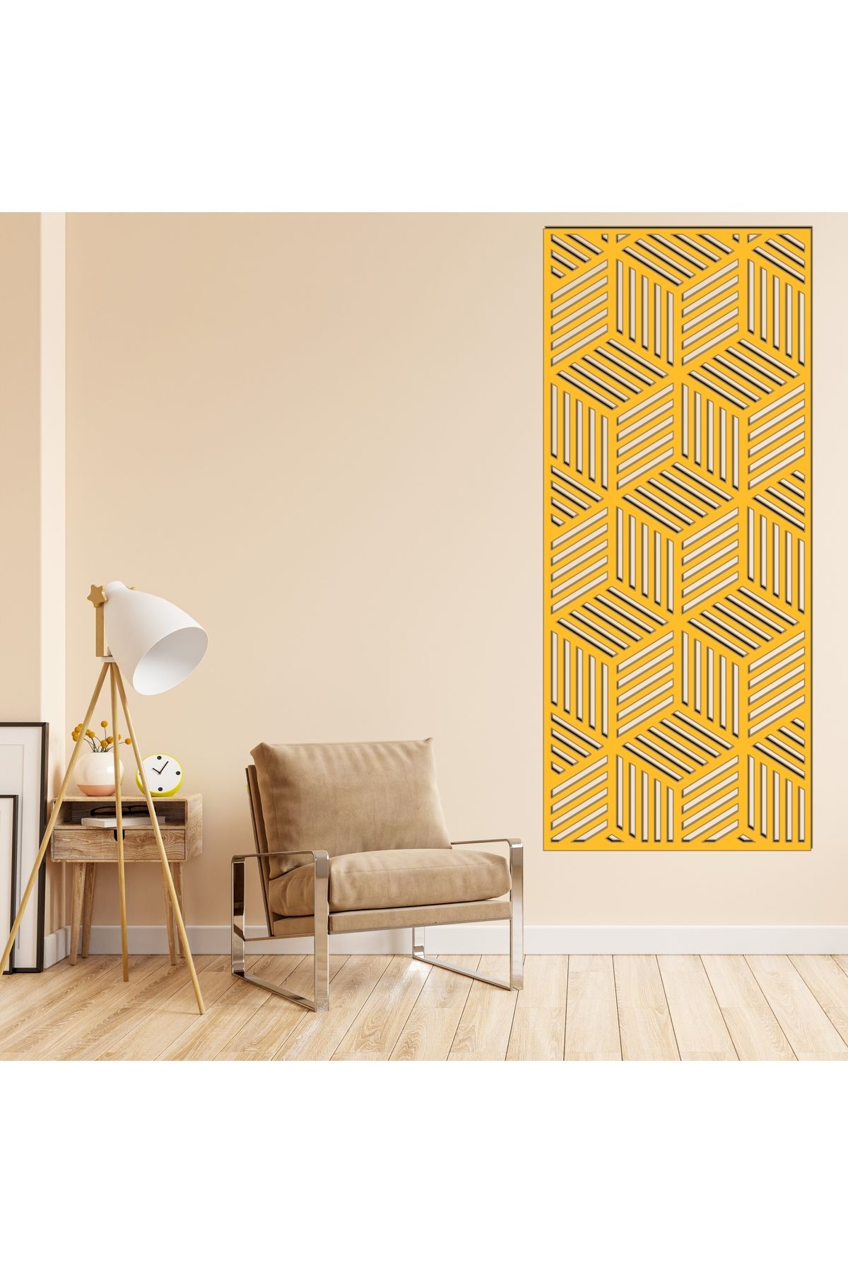 Grand Fine Art Çerçeve Görünümlü Tek Parça Renkli MDF Panel Tablo