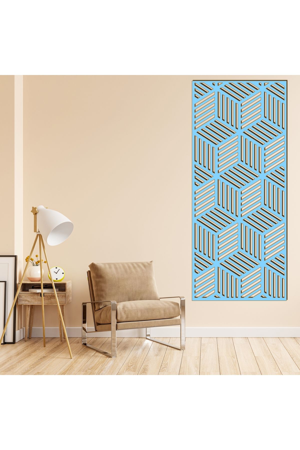 Grand Fine Art Çerçeve Görünümlü Tek Parça Renkli MDF Panel Tablo