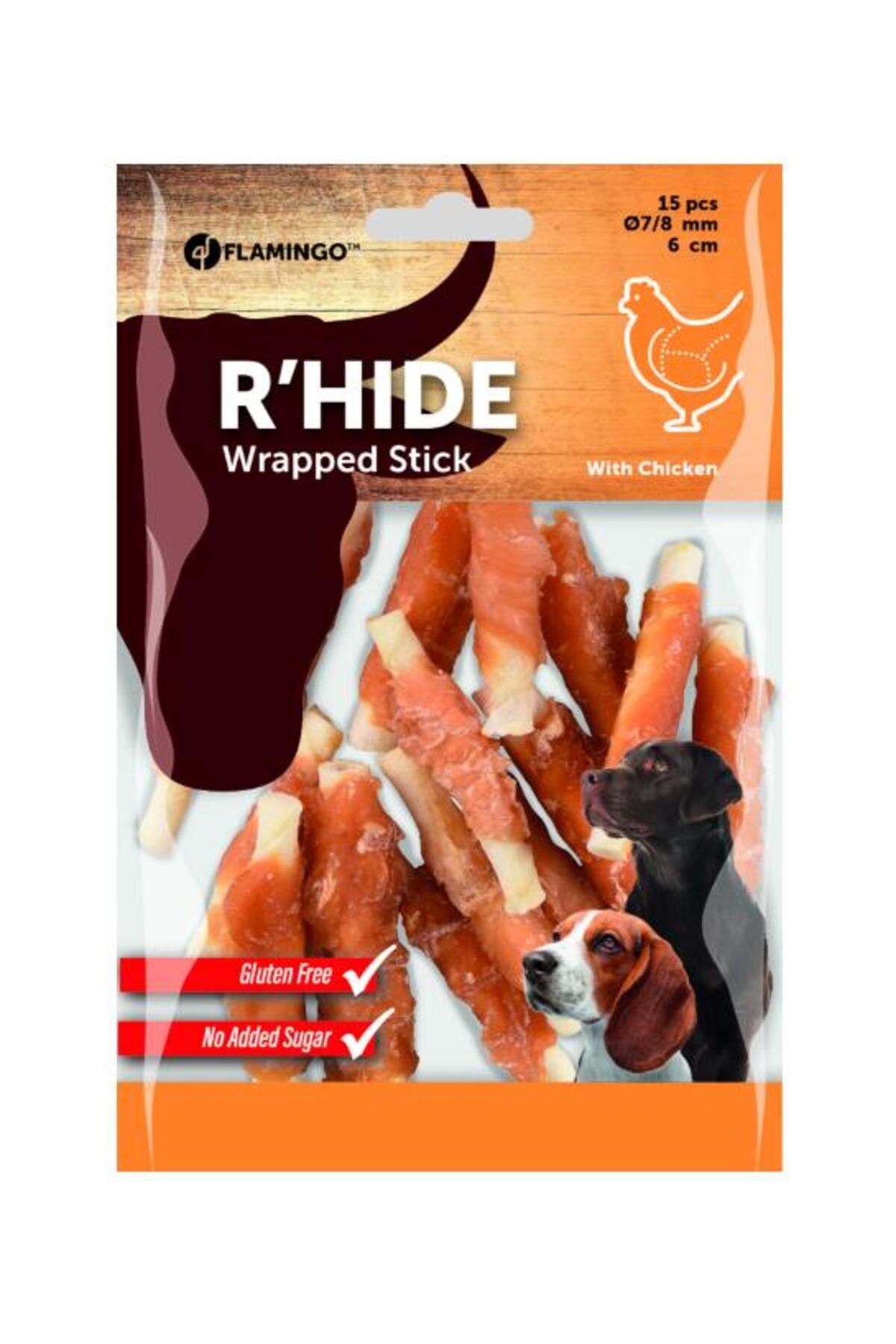 FLAMINGOO Flamingo Rhide Tavuklu Glutensiz Burgu Köpek Ödül Maması 6 Cm 100 Gr