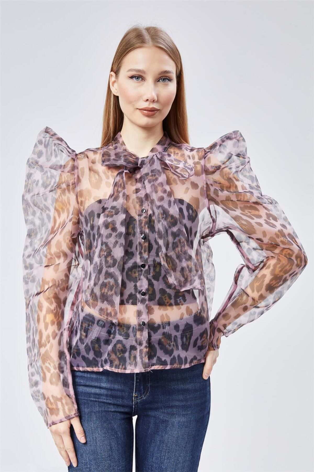 HomeStore Leopar Desenli Gömlek