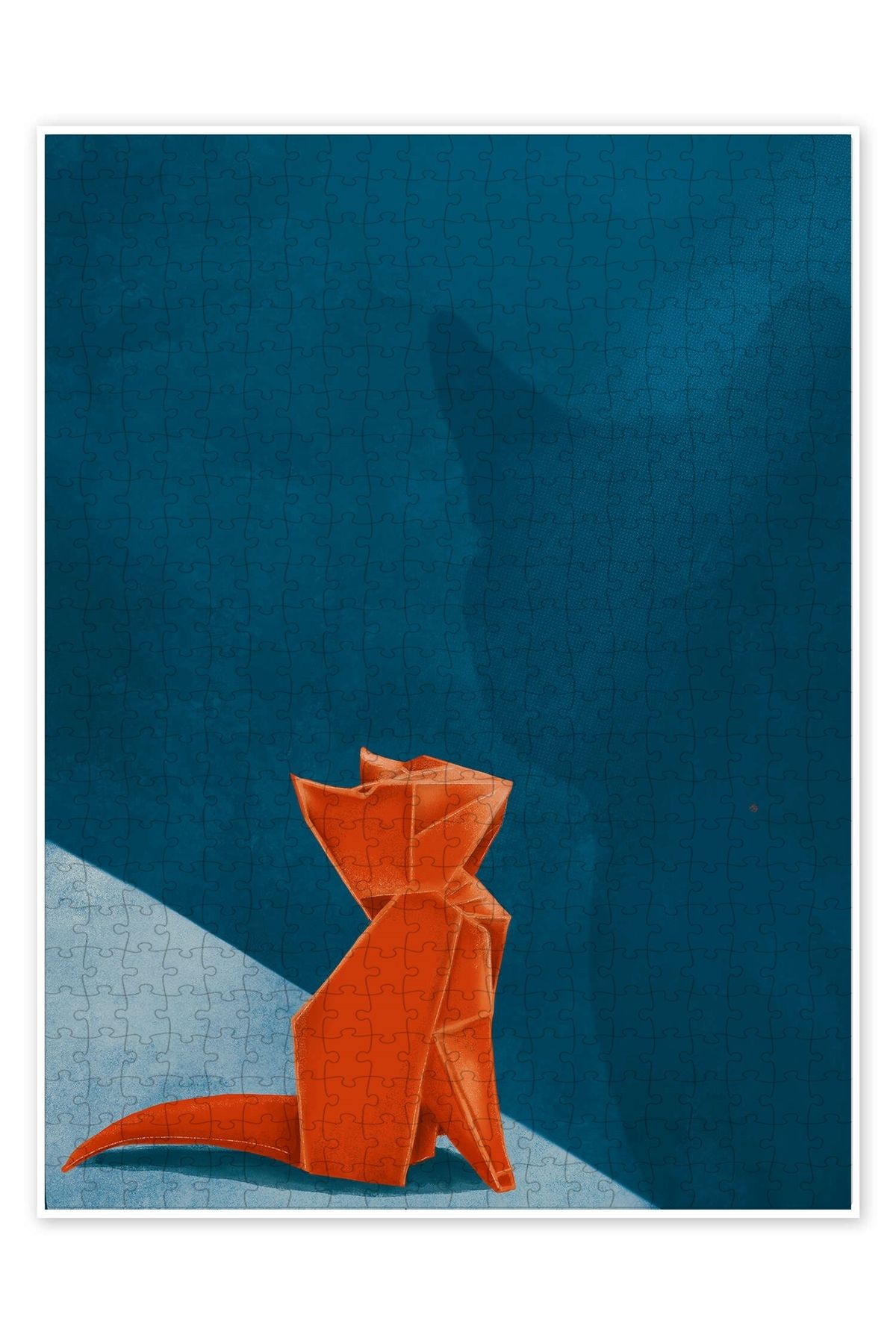 Jeronkarji Küçük Origami Kedi 500 Parça Puzzle Yapboz Kedi Köpek Temalı Doğa ve Orman Hayvanları
