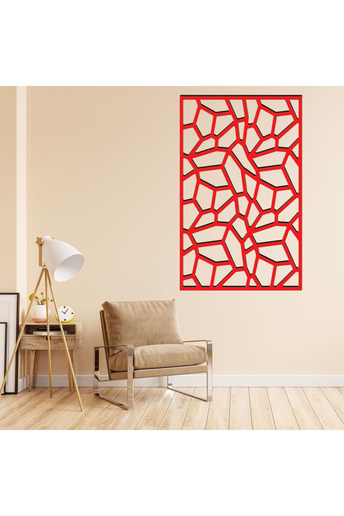 Grand Fine Art Çerçeve Görünümlü Tek Parça Renkli MDF Panel Tablo