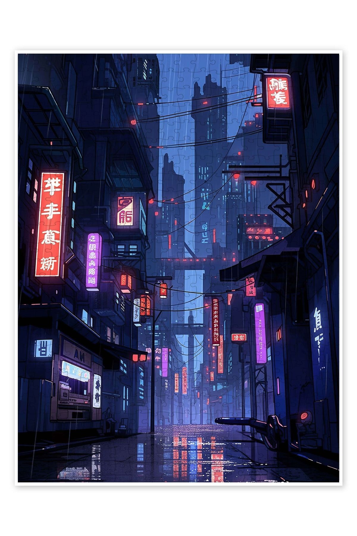 Jeronkarji Neo Tokyo 500 Parça Puzzle Yapboz Şehir Manzara Temalı Hobilik