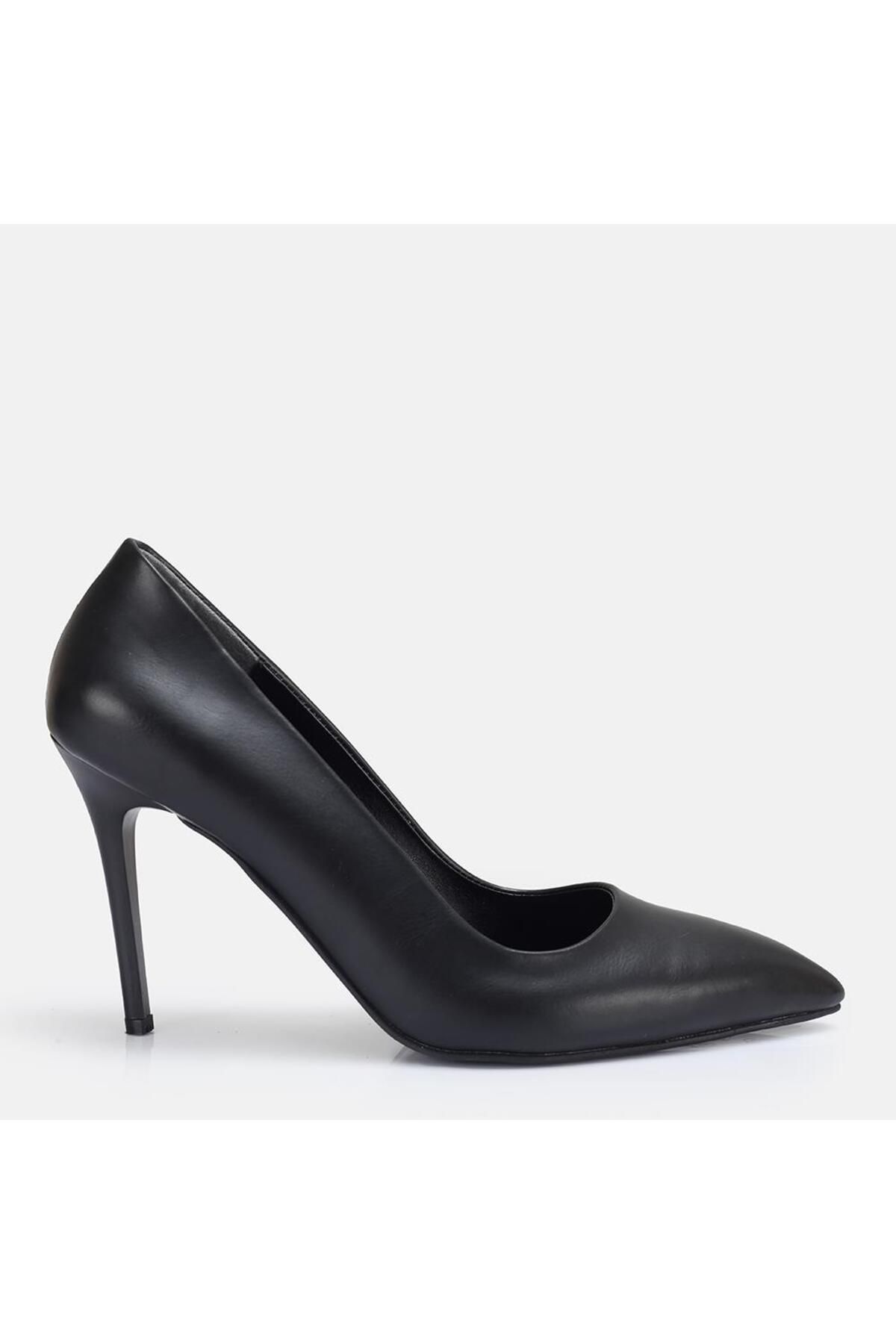 37Numara Büyük Numara Yüksek Topuklu Stiletto Siyah 41-42-43-44