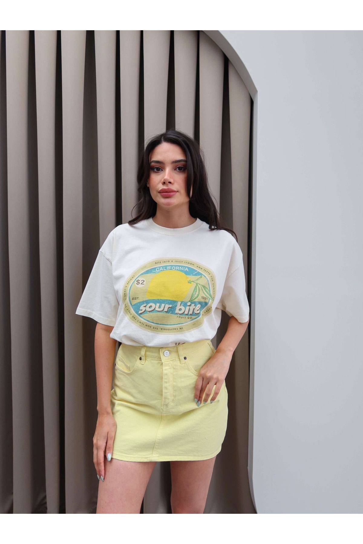 ESRAHELVACI Juıcy Lemon Baskı T-Shirt