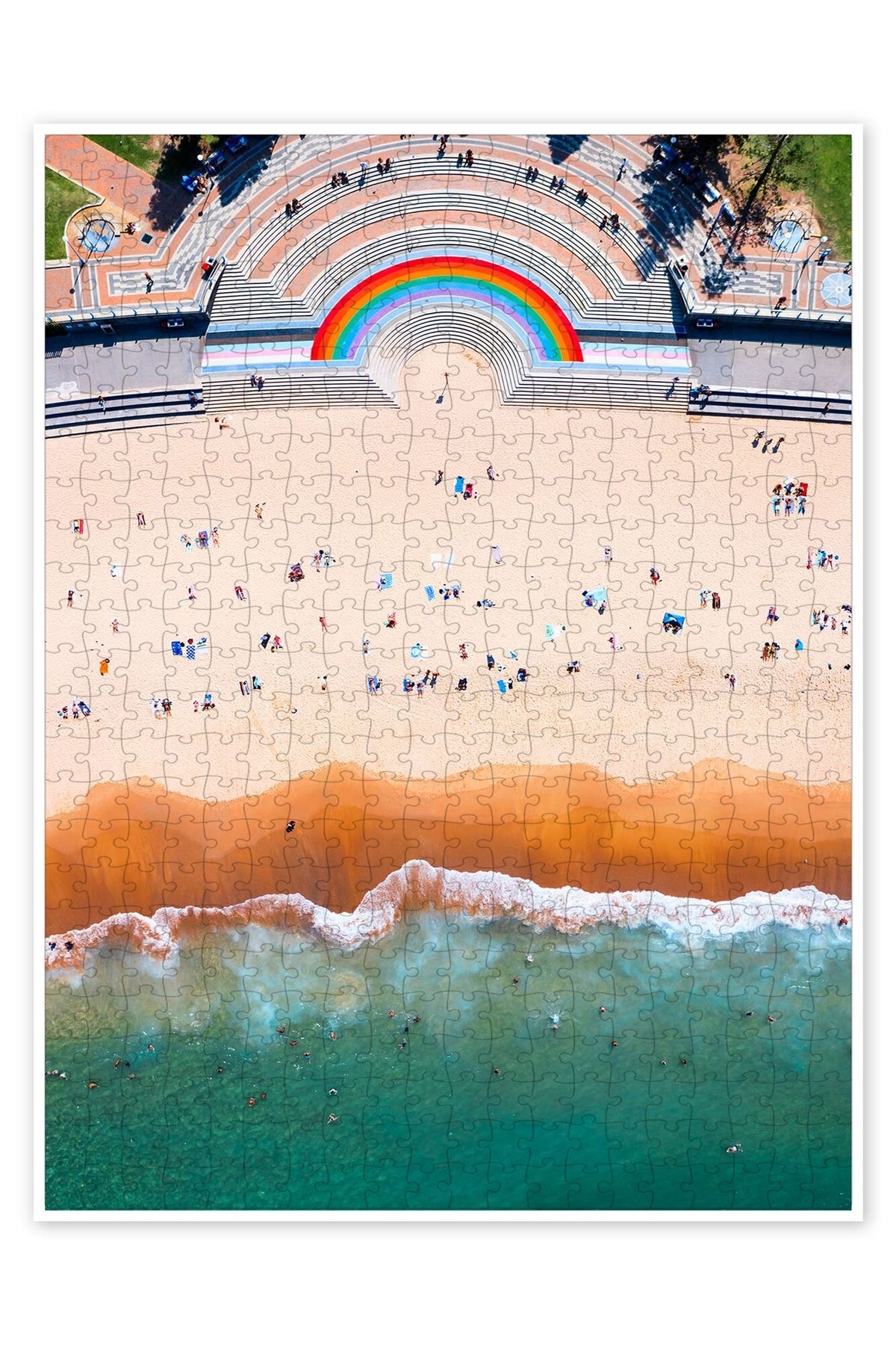Jeronkarji Coogee Beach Aerial, Avustralya 500 Parça Puzzle Yapboz Şehir Manzara Temalı Hobilik