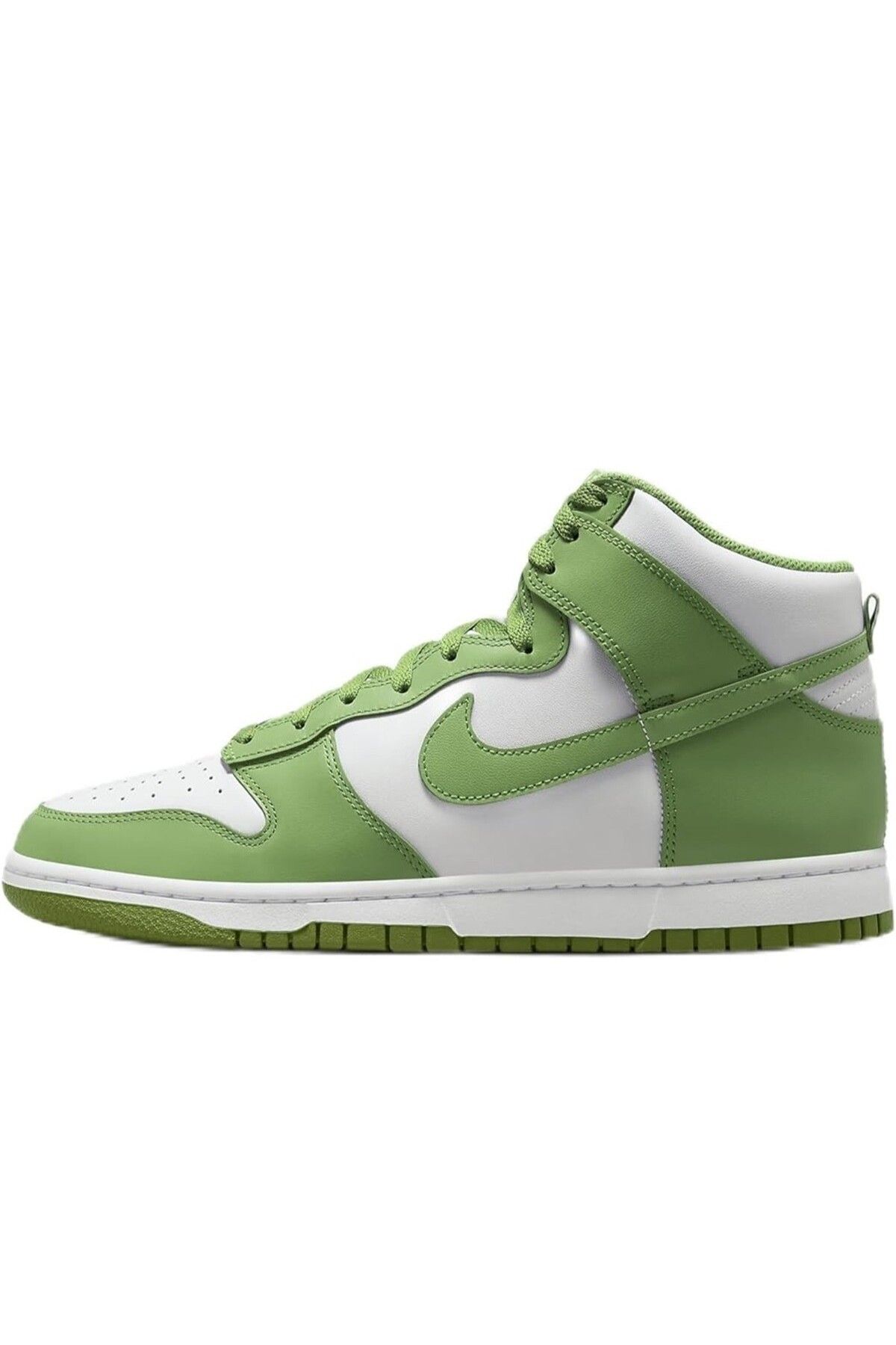 Nike Dunk High Retro Leather Mens Sneaker Hakiki Deri Günlük Spor Ayakkabı Yeşil