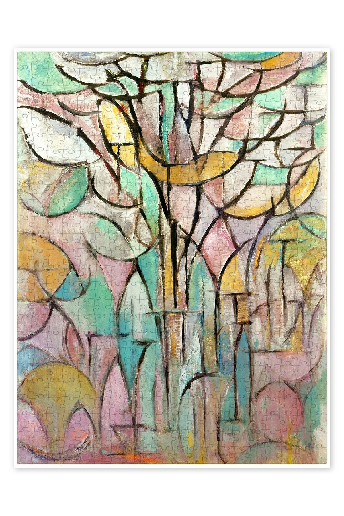 Jeronkarji Ağaçlar 500 Parça Puzzle Yapboz Bohem Soyut Sanat Temalı